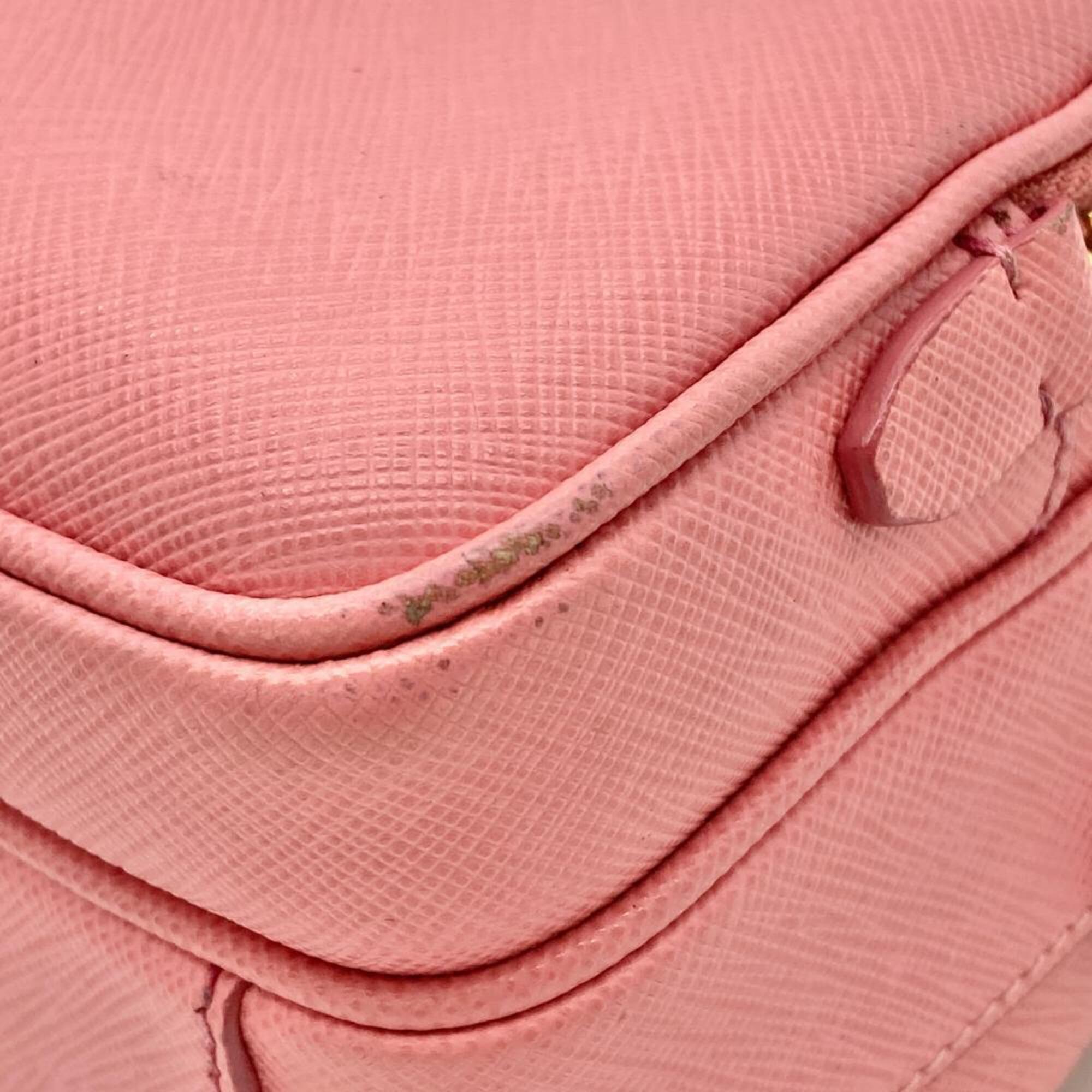 Prada Pink Leather Shoulder Bag (Pre-Owned)