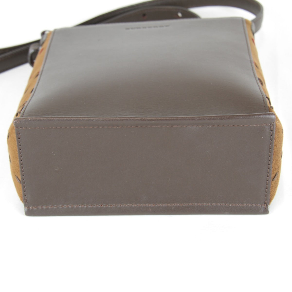 Burberry Brown Leather Suede Shoulder Bag (Pre-Owned)