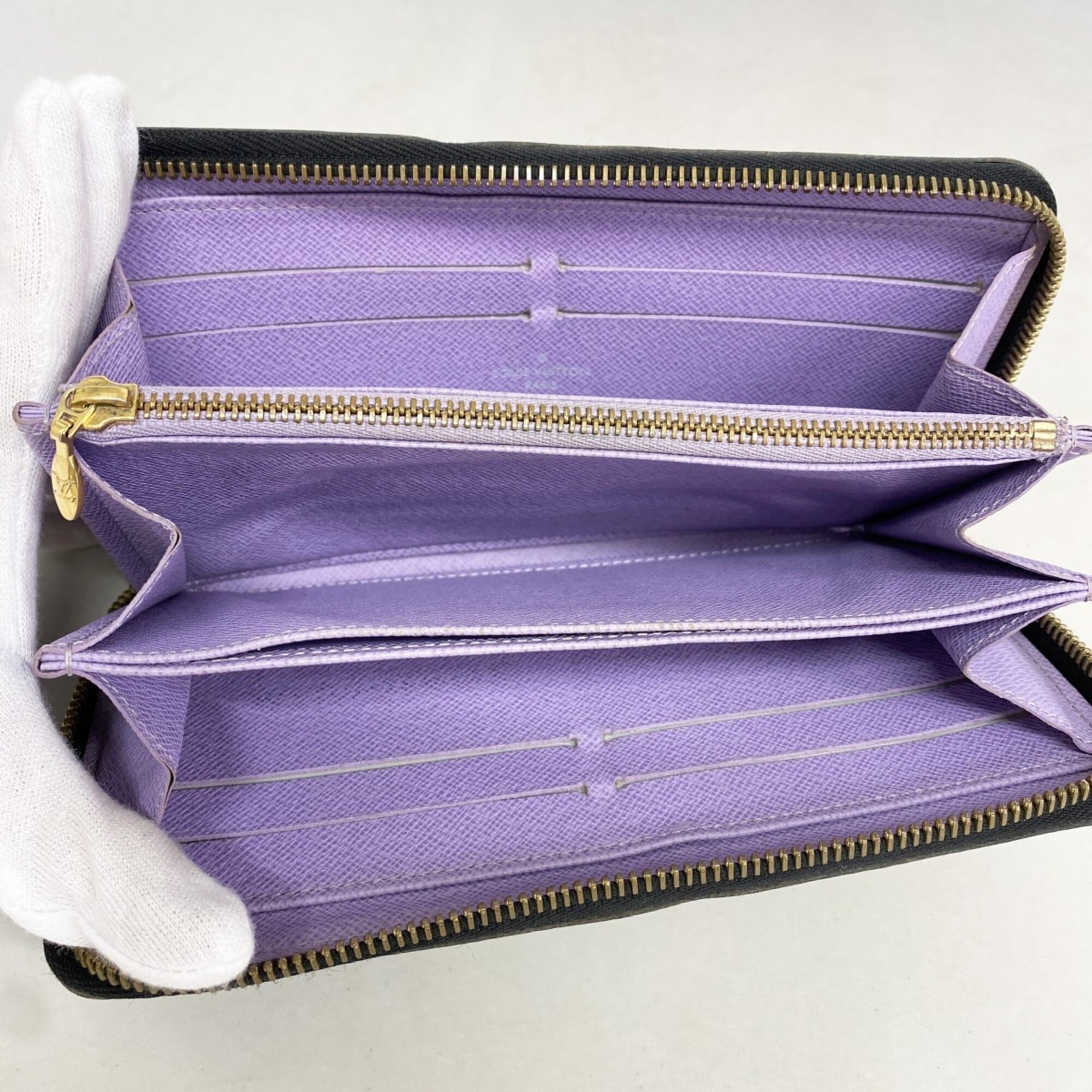 Louis Vuitton Noir Violet Long Wallet (Bi-Fold) (Pre-Owned)