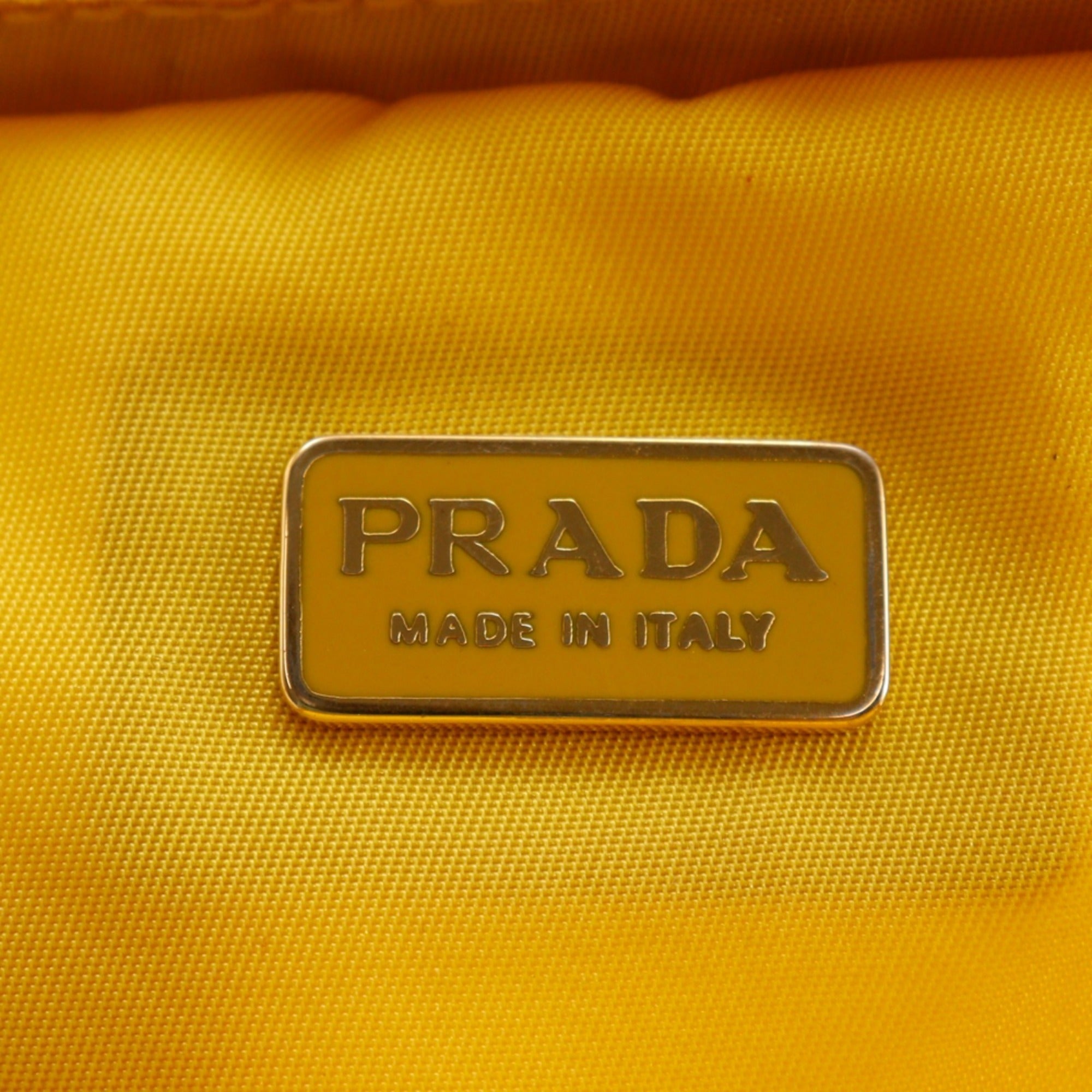 Prada Yellow Nylon Pouch (Pre-Owned)