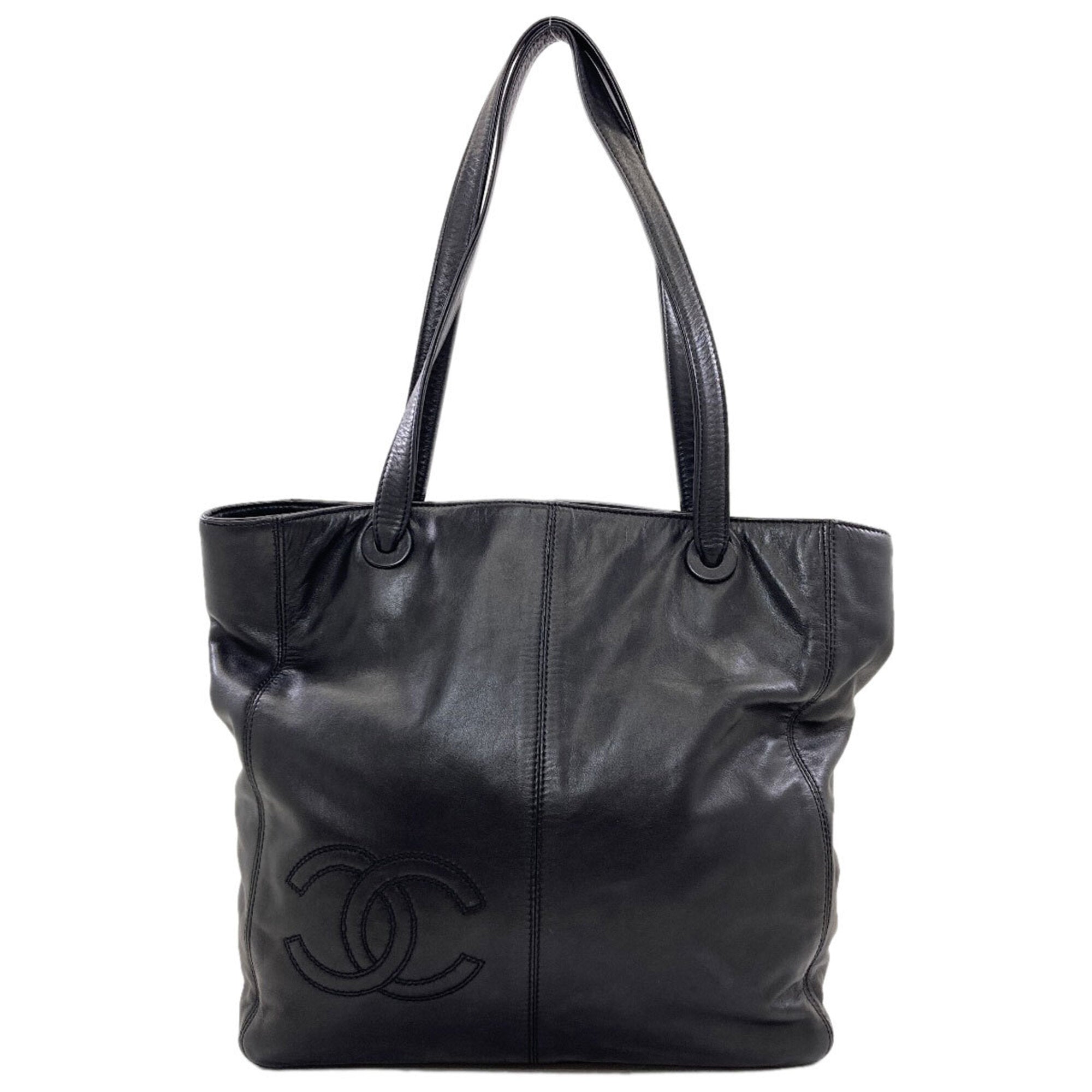 Chanel Black Leather Tote Bag (Pre-Owned)