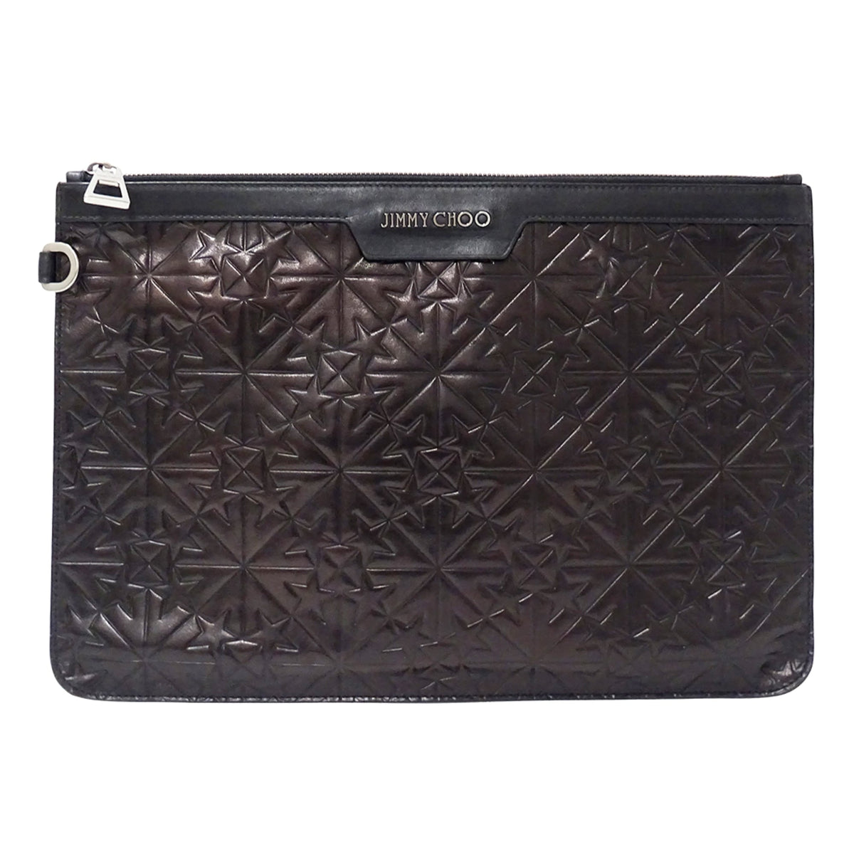 Jimmy Choo Black Leather Clutch Bag (Pre-Owned)
