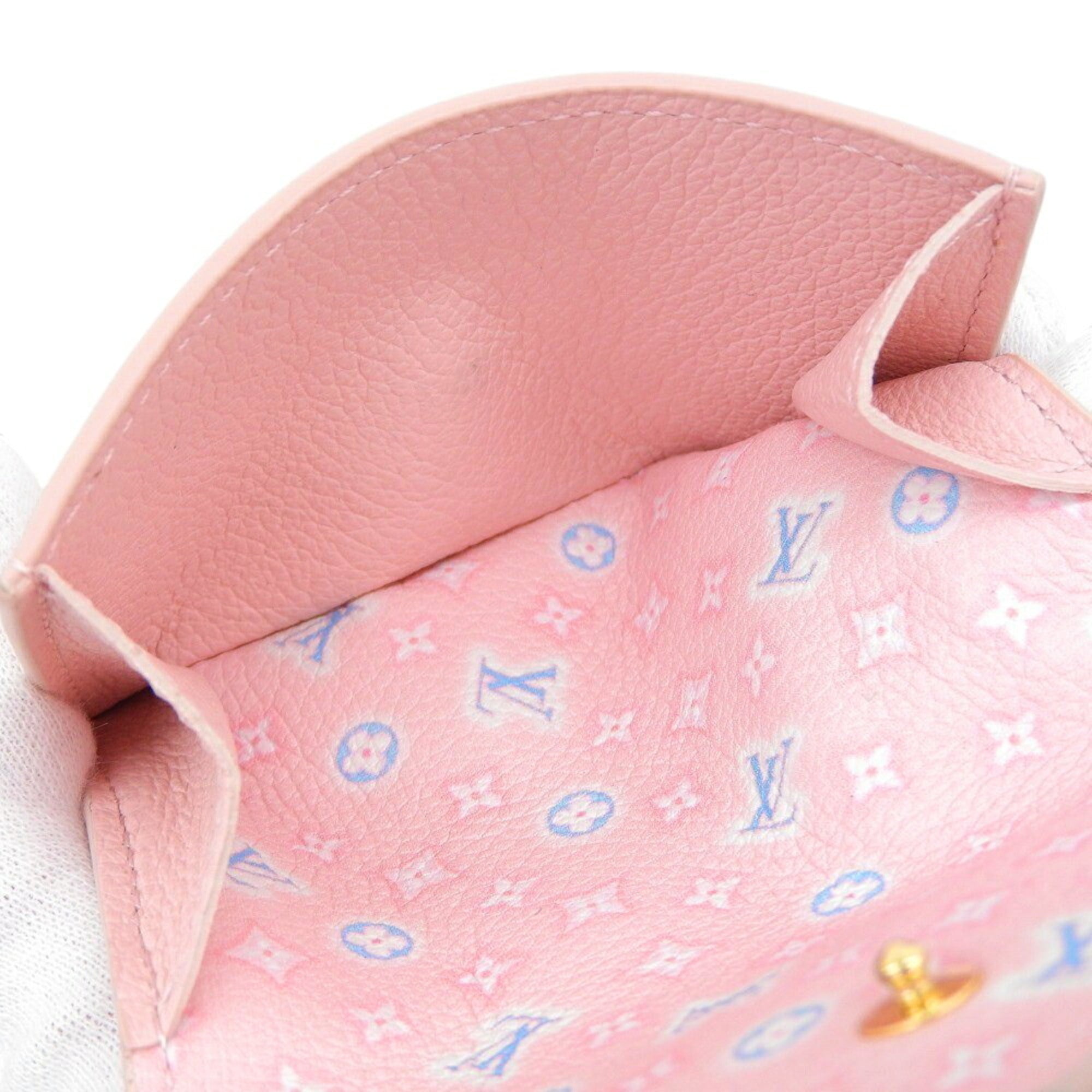 Louis Vuitton Pink Leather Wallet (Tri-Fold) (Pre-Owned)