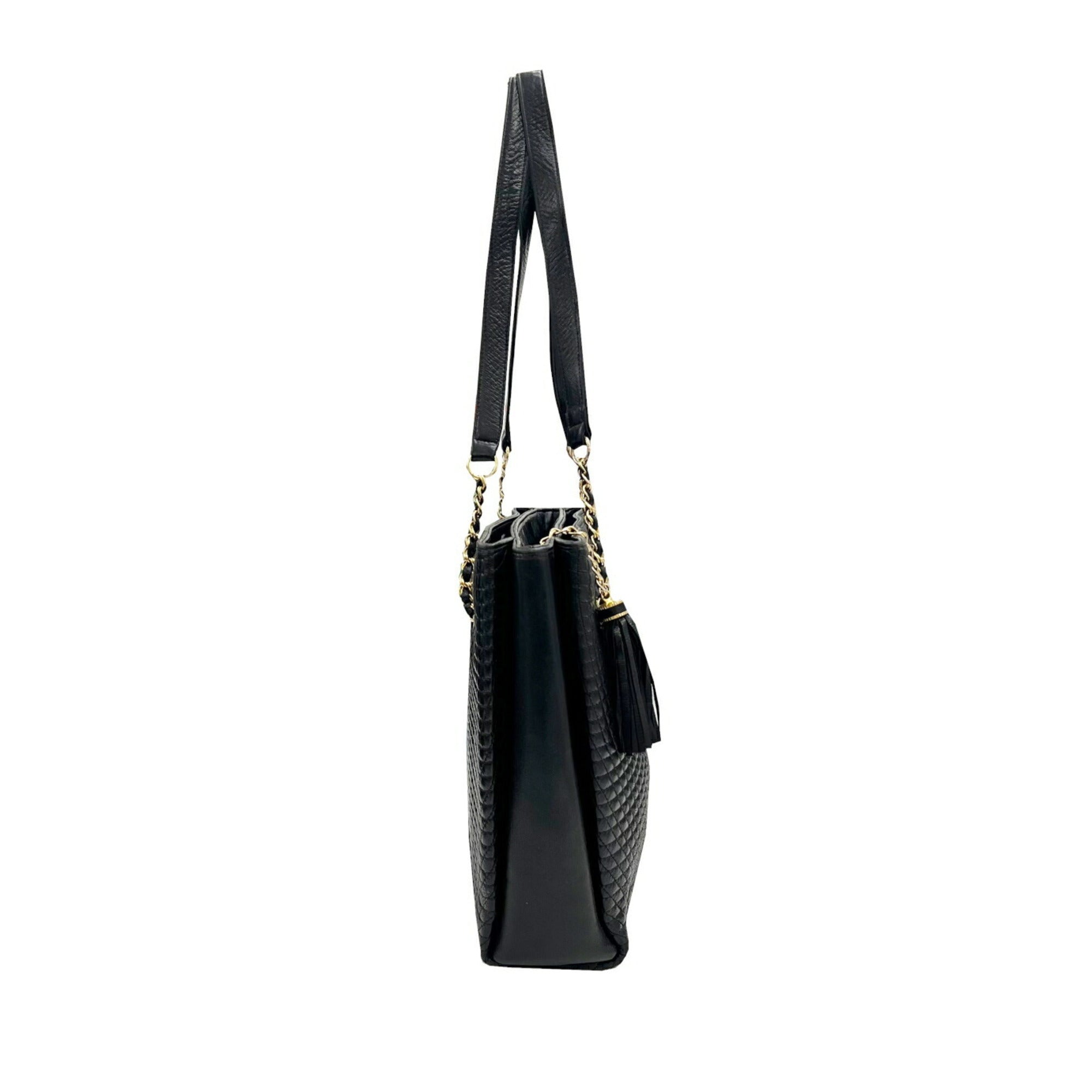 Bally Black Quilting Tote Bag (Pre-Owned)