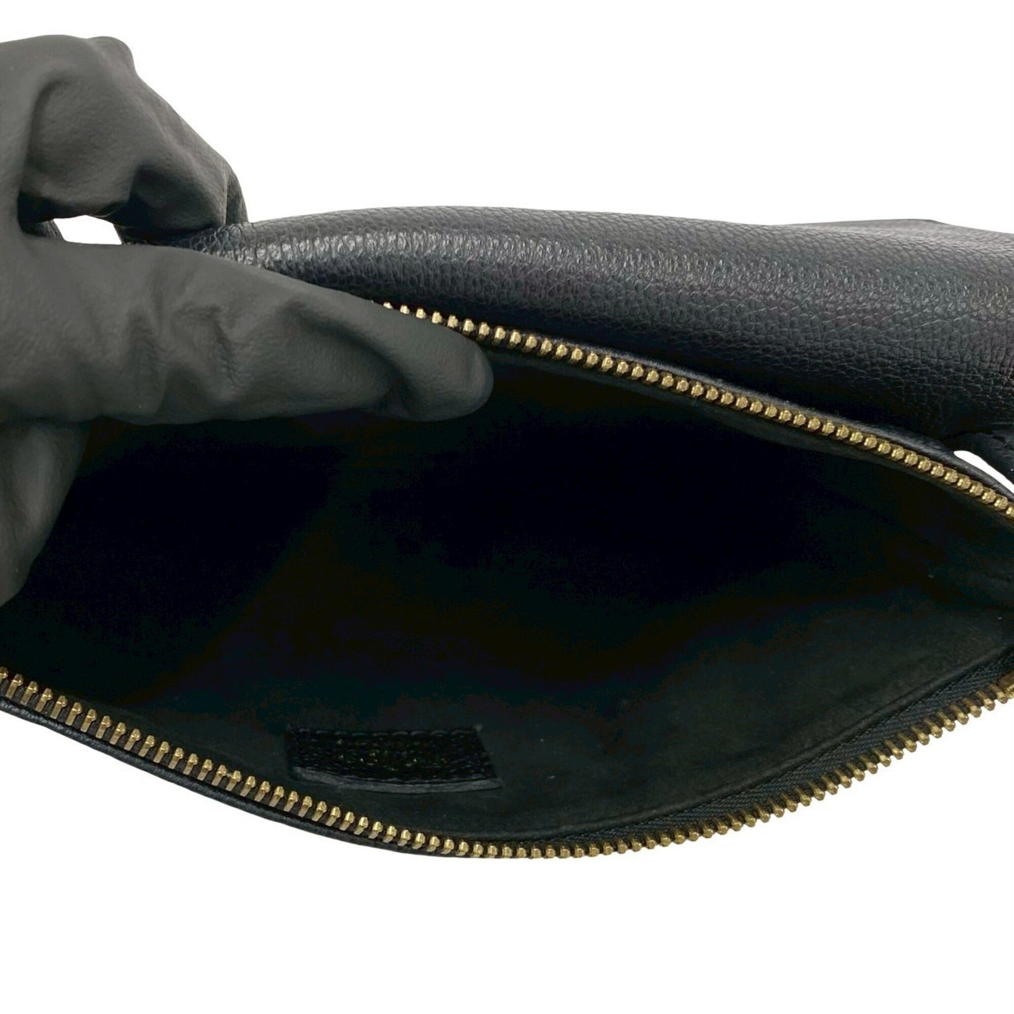 Louis Vuitton Black Leather Shoulder Bag (Pre-Owned)