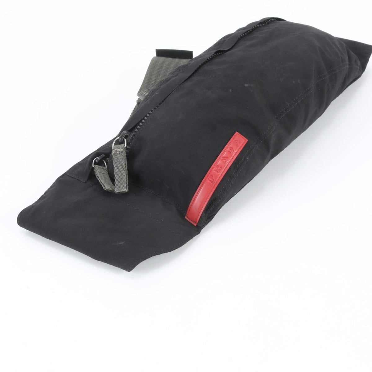 Pradasports Black Leather Nylon Sling Bag (Pre-Owned)