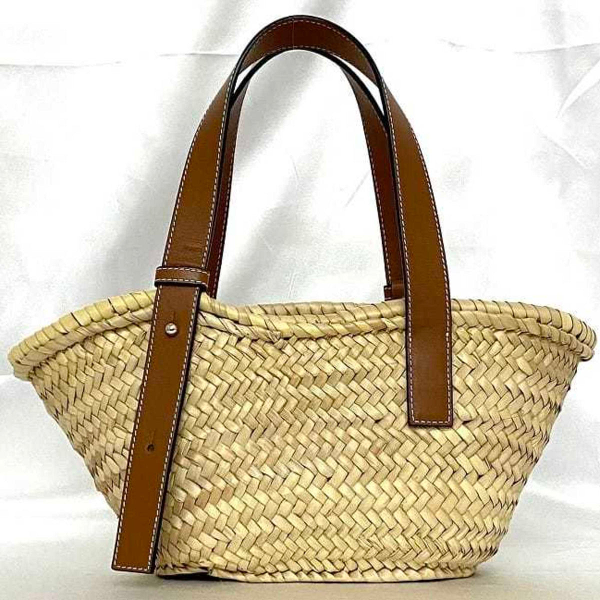 Loewe Beige Brown Leather Handbag Tote Bag (Pre-Owned)