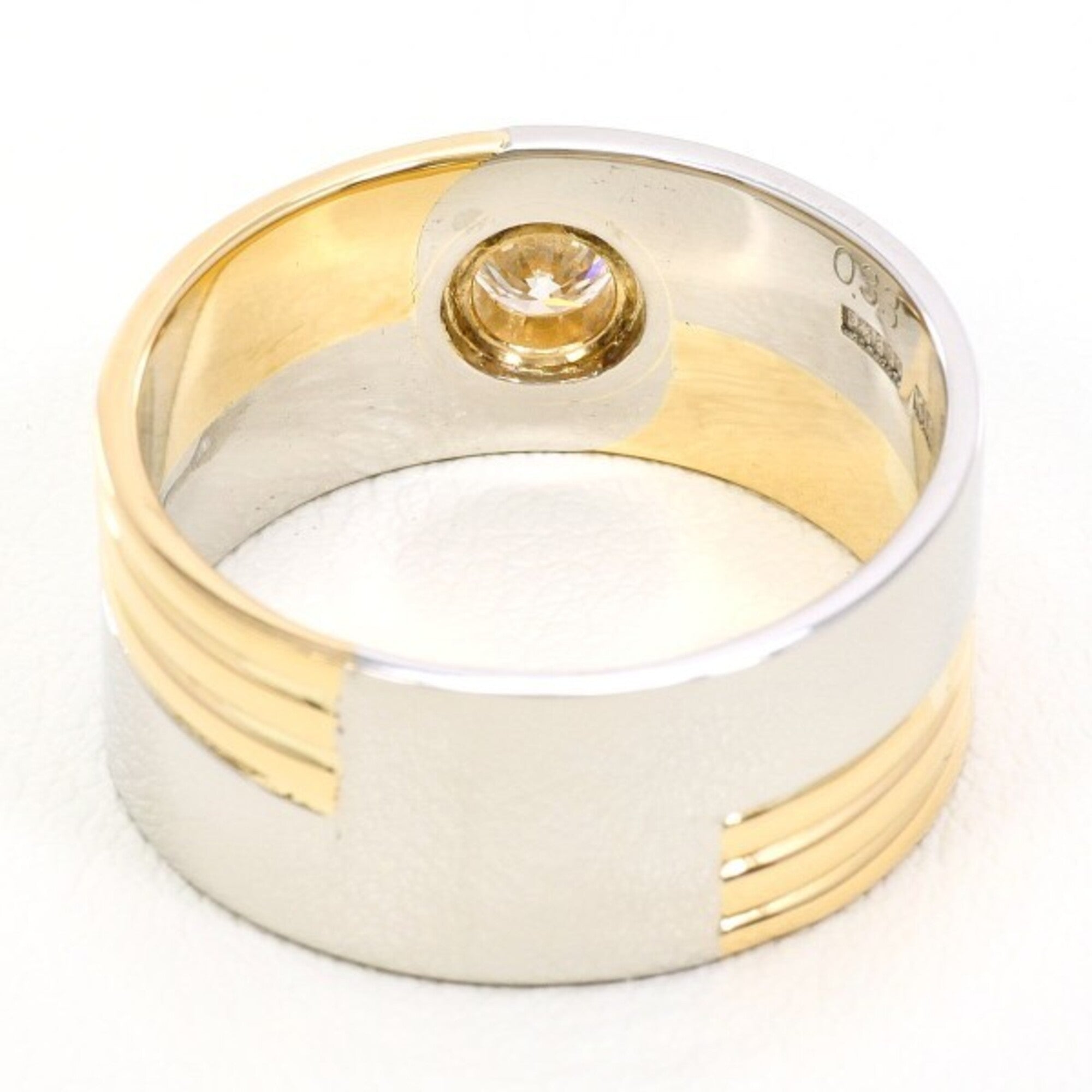 Unbranded Platinum Yellow Gold Yellow Gold (18K) Platinum 900 Band Ring (Pre-Owned)