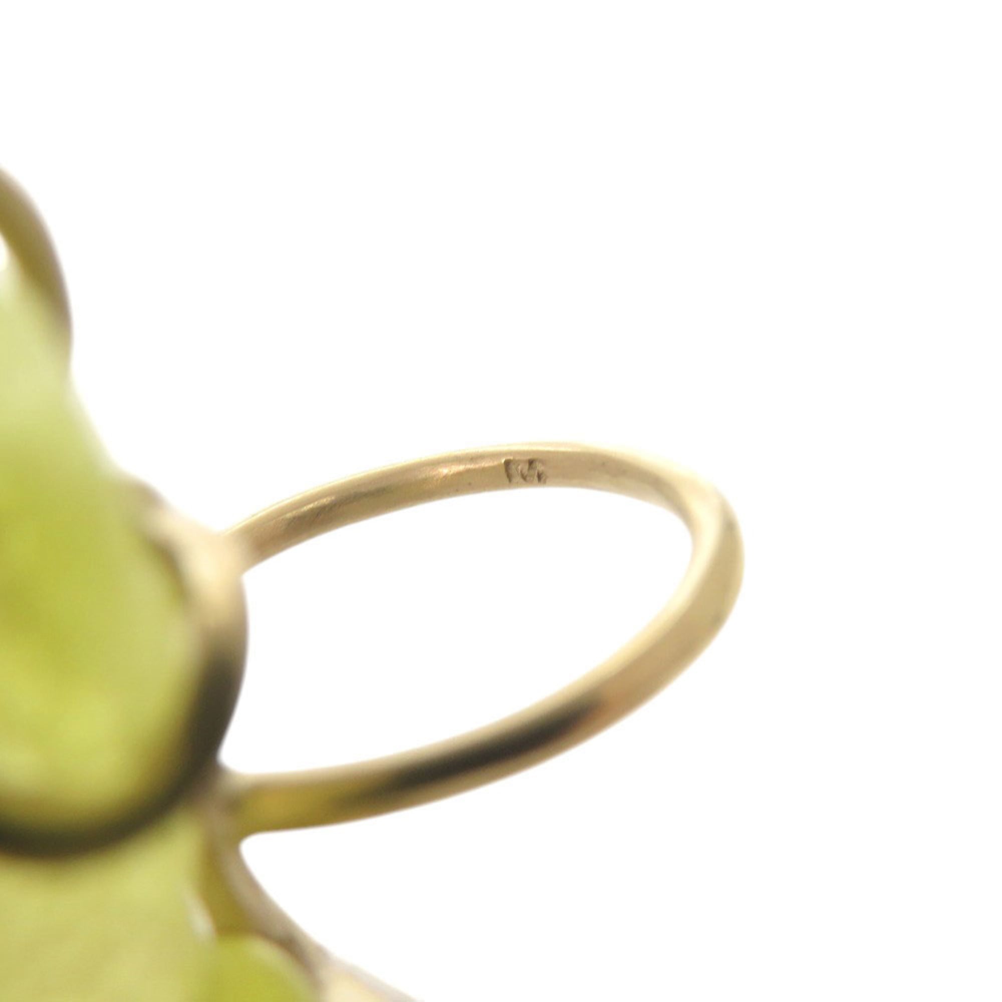 Christian Dior Gold Yellow Metal Plastic Band Ring (Pre-Owned)