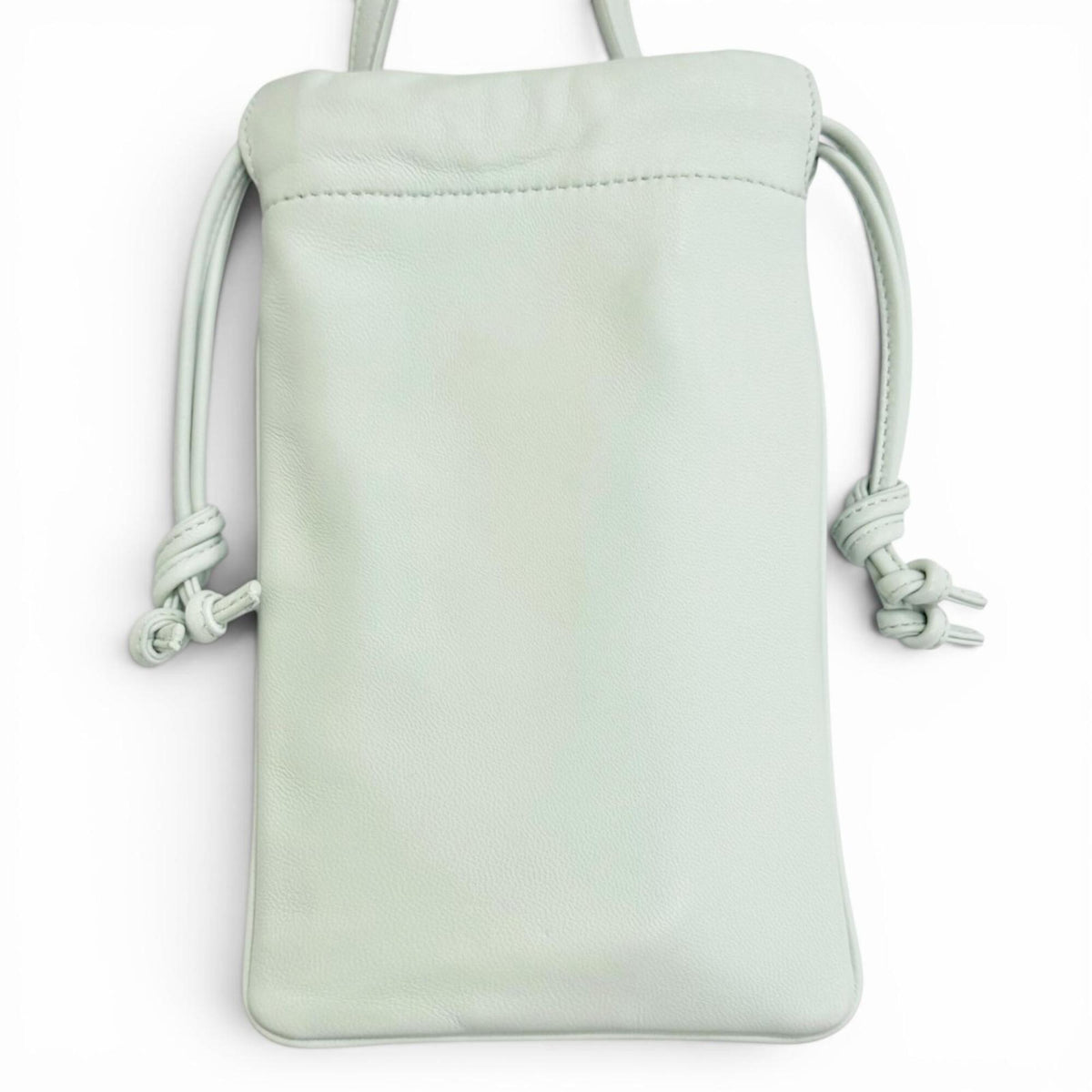 Celine Light Green Leather Pouch Shoulder Bag (Pre-Owned)