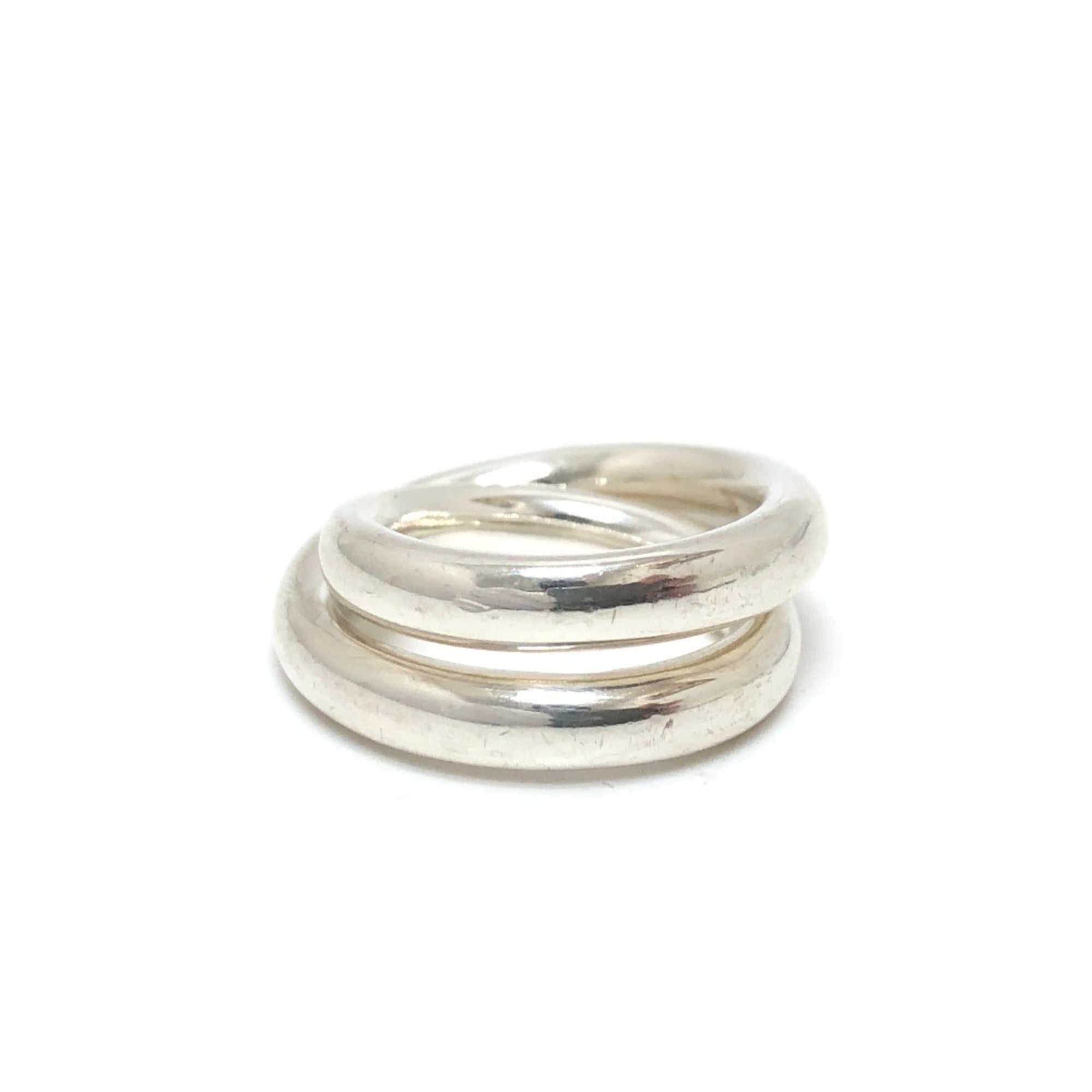 Hermes Silver Silver 925 Band Ring (Pre-Owned)