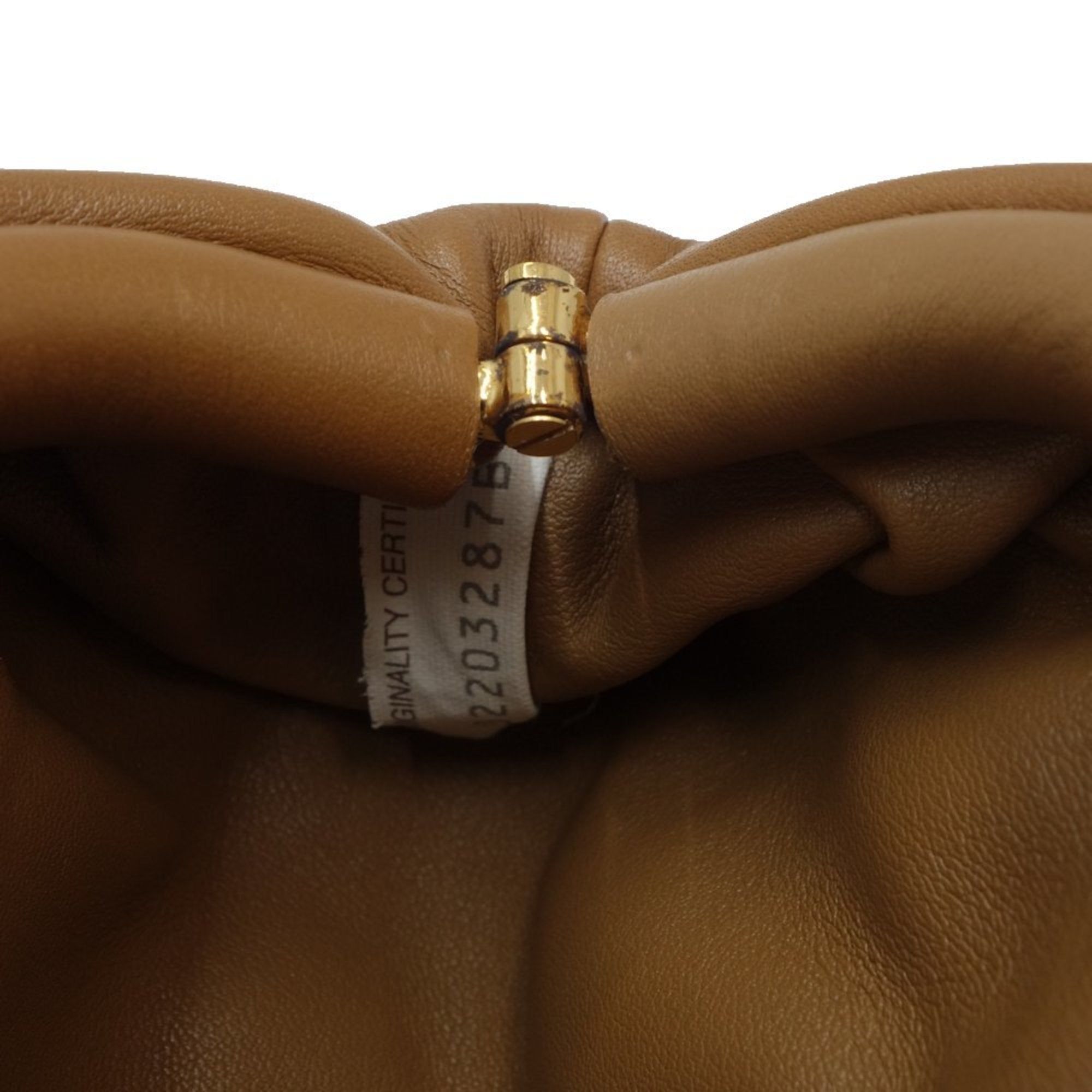 Bottega Veneta Brown Leather Pochette Pouch (Pre-Owned)