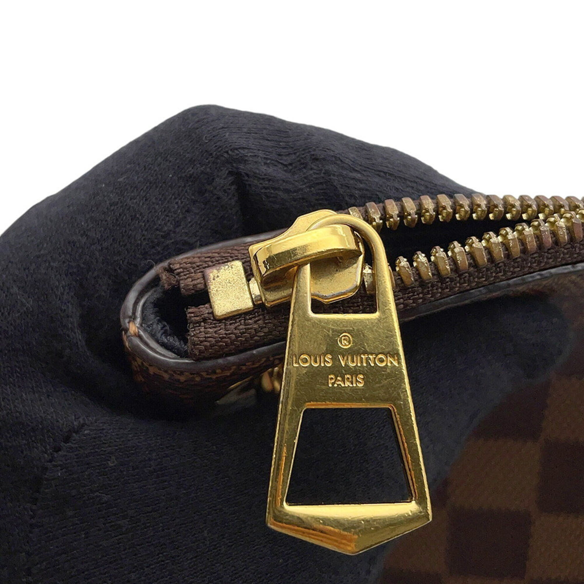 Louis Vuitton Black Damier Canvas Ebene Noir Exotic Leather Handbag Shoulder Bag (Pre-Owned)