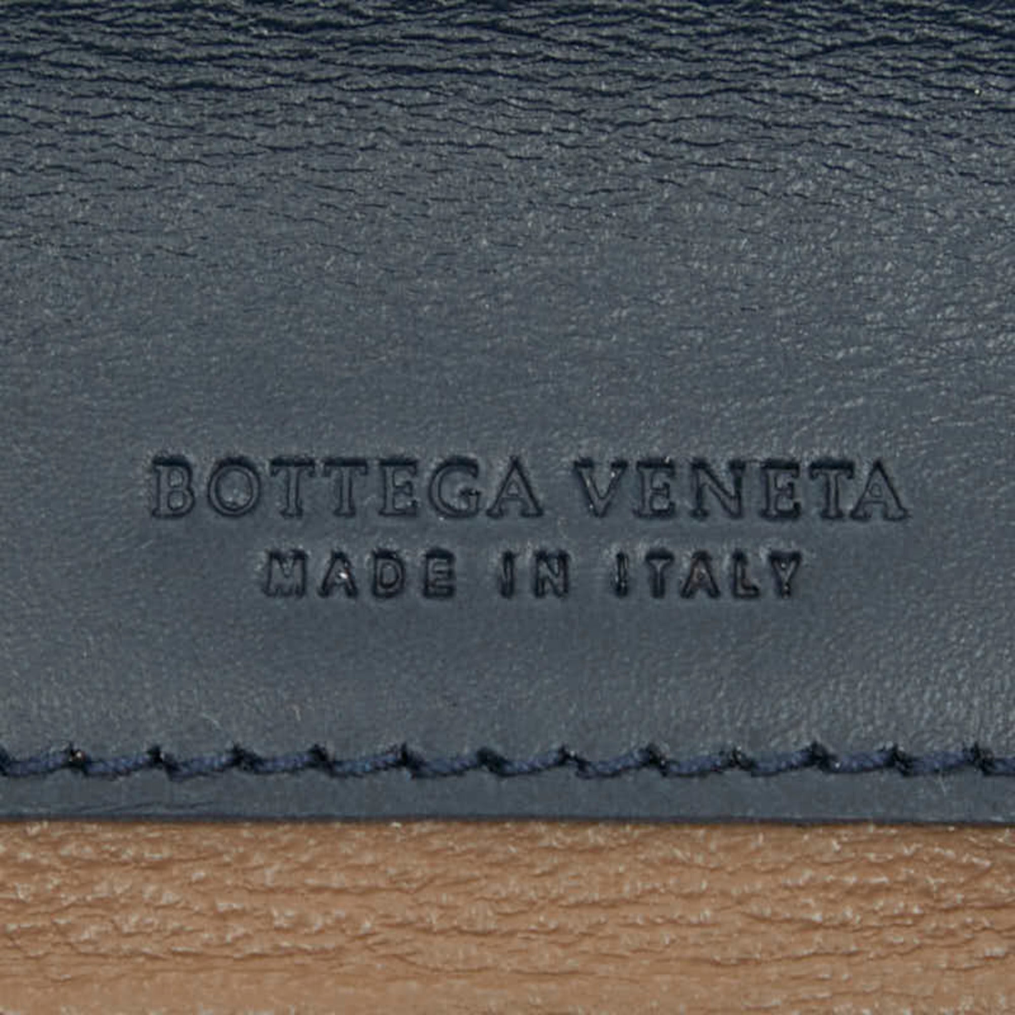 Bottega Veneta Navy Leather Wallet (Bi-Fold) (Pre-Owned)