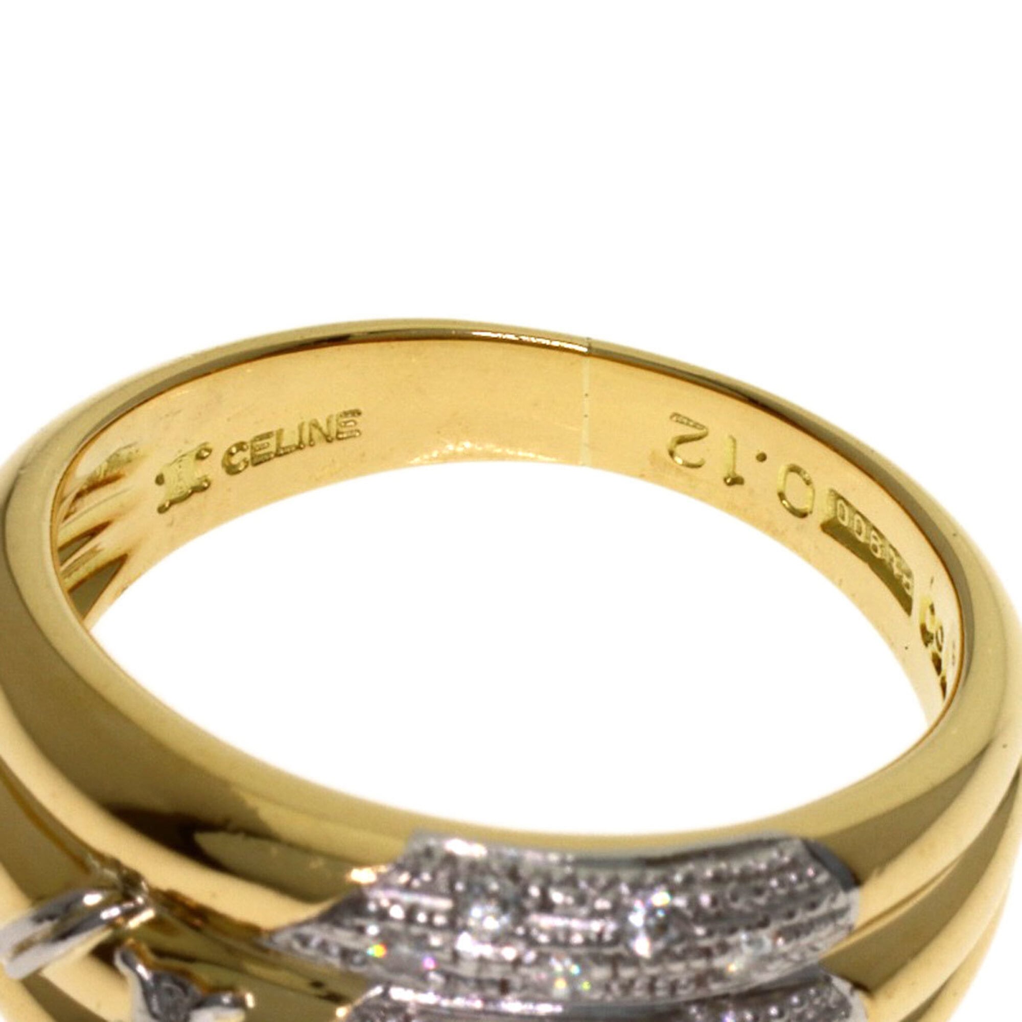 Celine Yellow Gold (18K) Platinum 900 Band Ring (Pre-Owned)