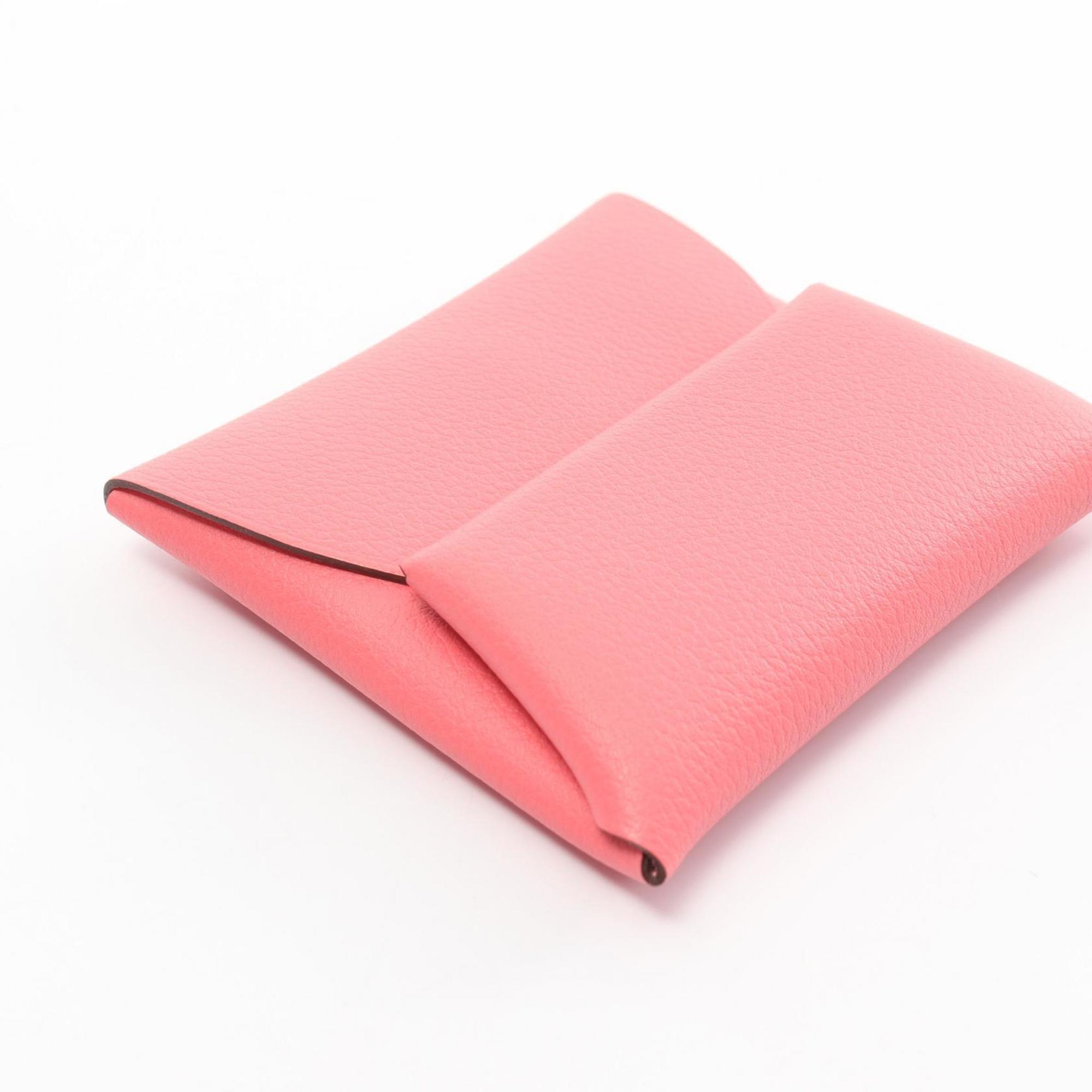 Hermes Pink Chevre Leather Coin Purse/Coin Case (Pre-Owned)