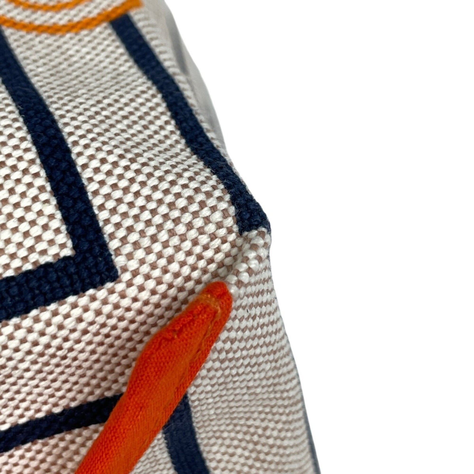 Hermes Blue Natural Yellow Toile H Beach Bag Tote Bag (Pre-Owned)
