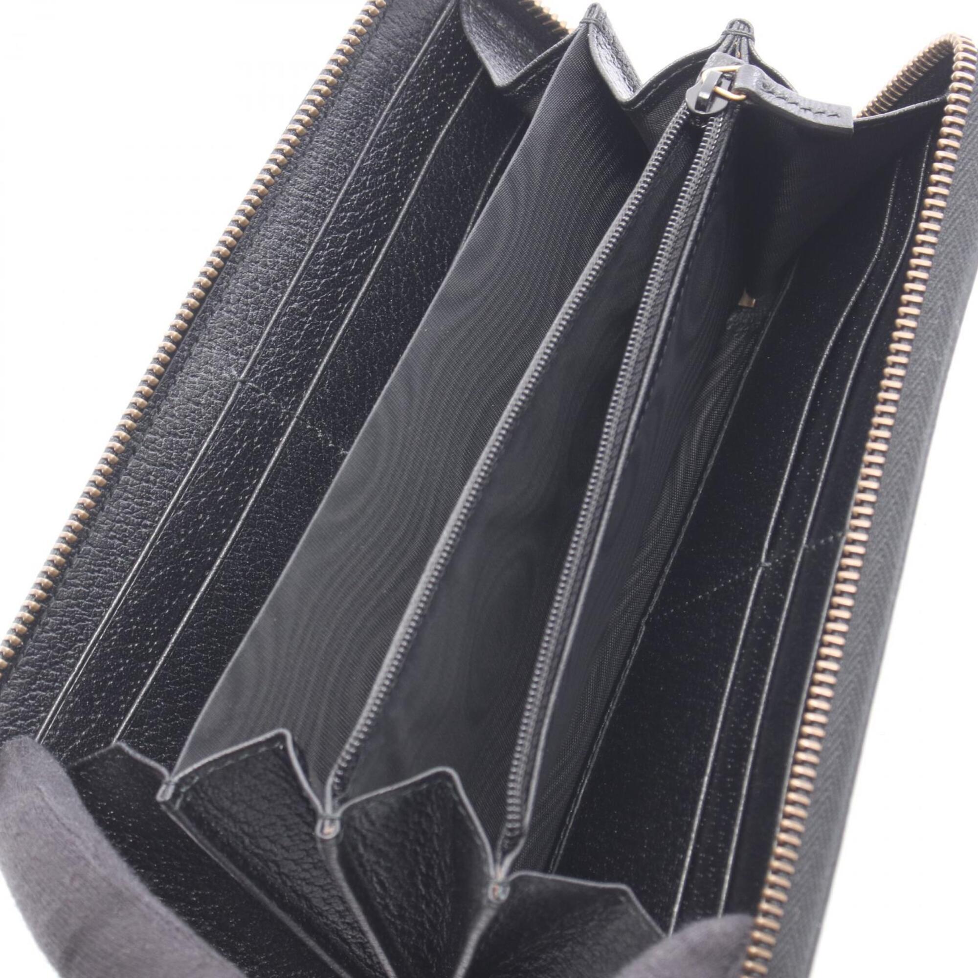 Gucci Black Leather Long Wallet (Bi-Fold) (Pre-Owned)