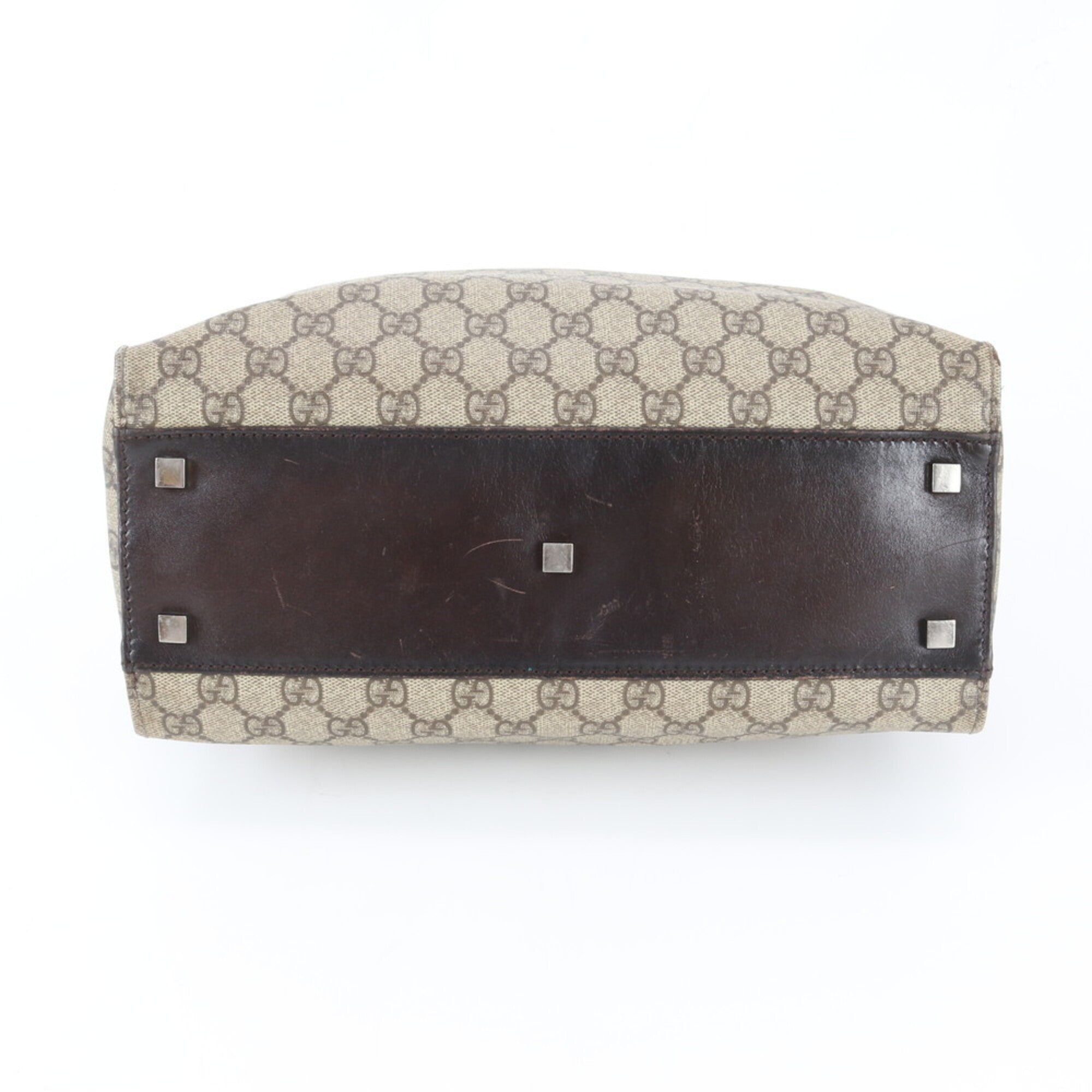 Gucci Beige Brown Gg Supreme Handbag Tote Bag (Pre-Owned)