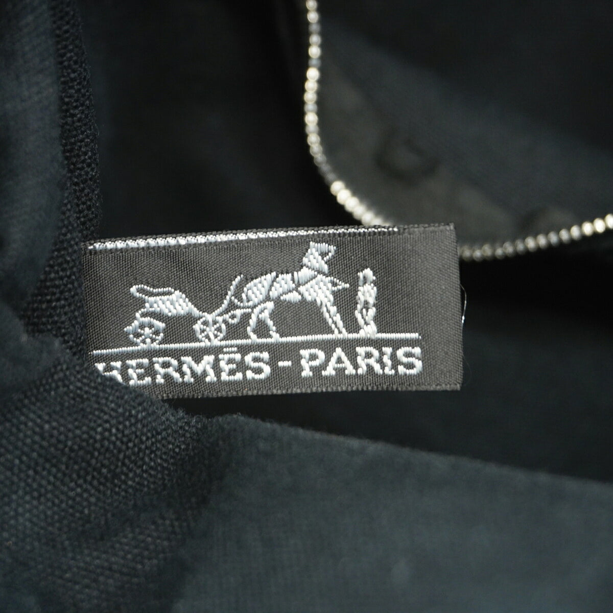 Hermes Black Canvas Tote Bag (Pre-Owned)