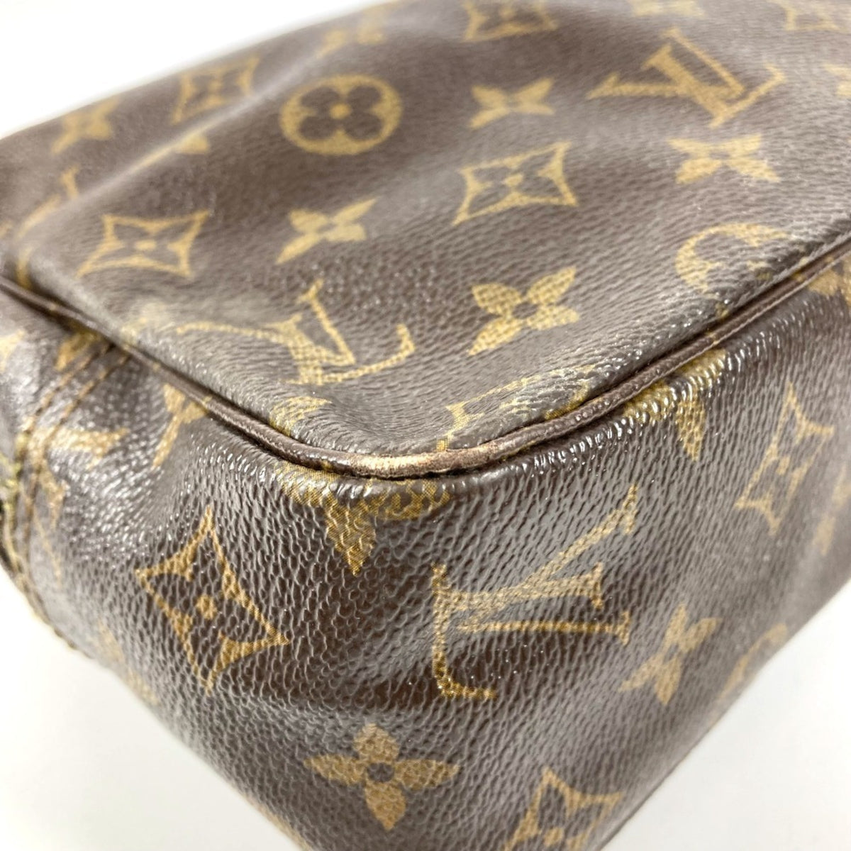Louis Vuitton Brown Monogram Canvas Clutch Bag Pouch (Pre-Owned)
