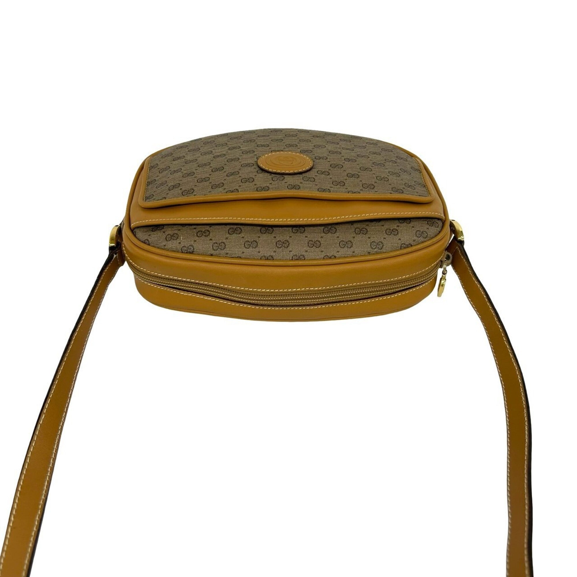 Gucci Brown Leather Pvc Pochette Shoulder Bag (Pre-Owned)