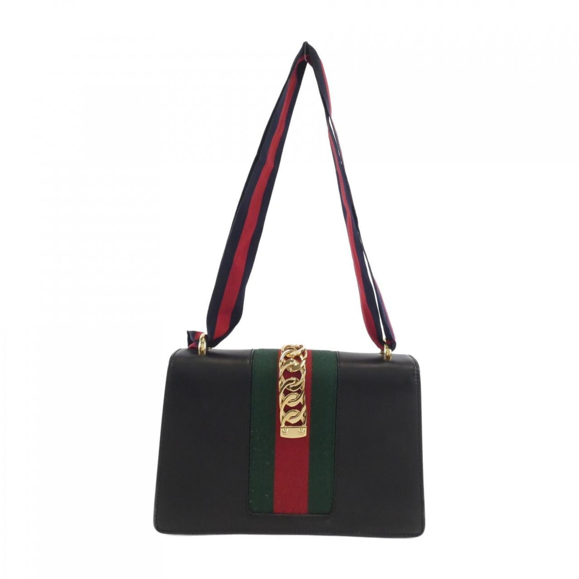 Gucci Black Leather Shoulder Bag (Pre-Owned)