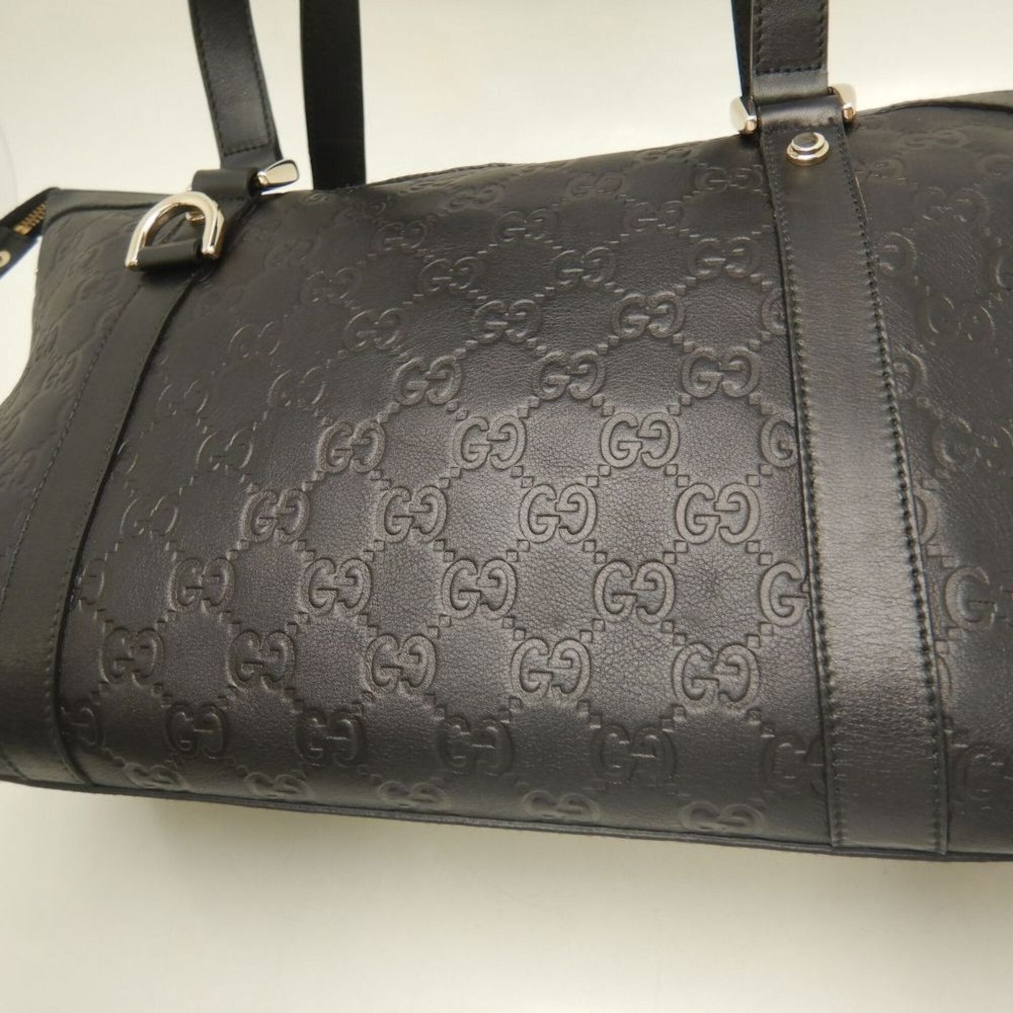 Gucci Black Leather Tote Bag (Pre-Owned)