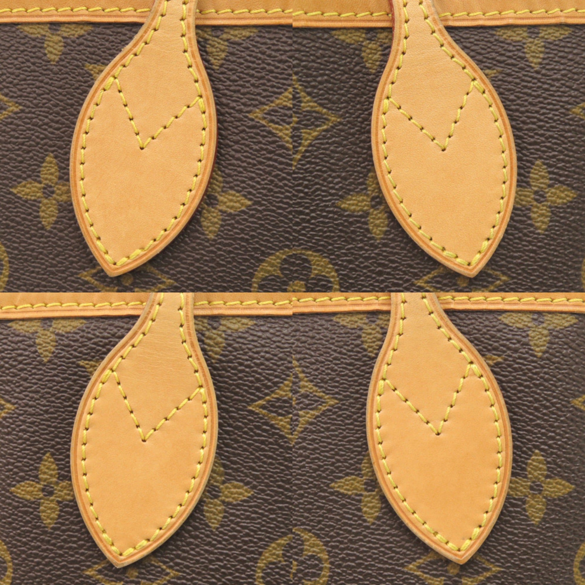 Louis Vuitton Brown Green Monogram Monogram Handbag Tote Bag (Pre-Owned)