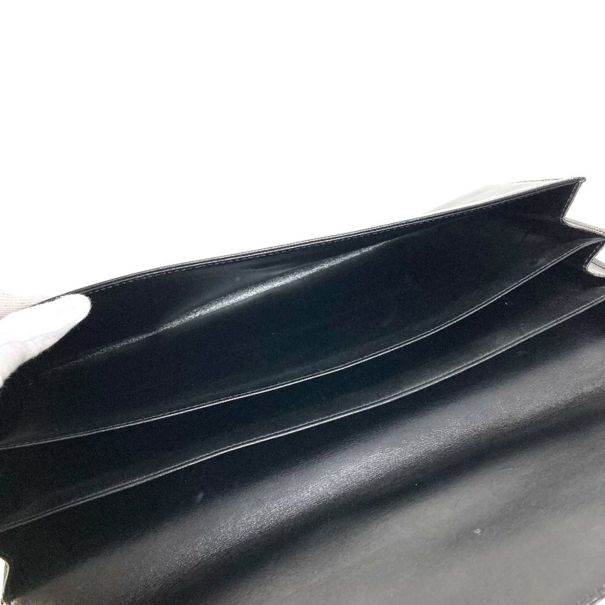 Louis Vuitton Black Leather Clutch Bag (Pre-Owned)