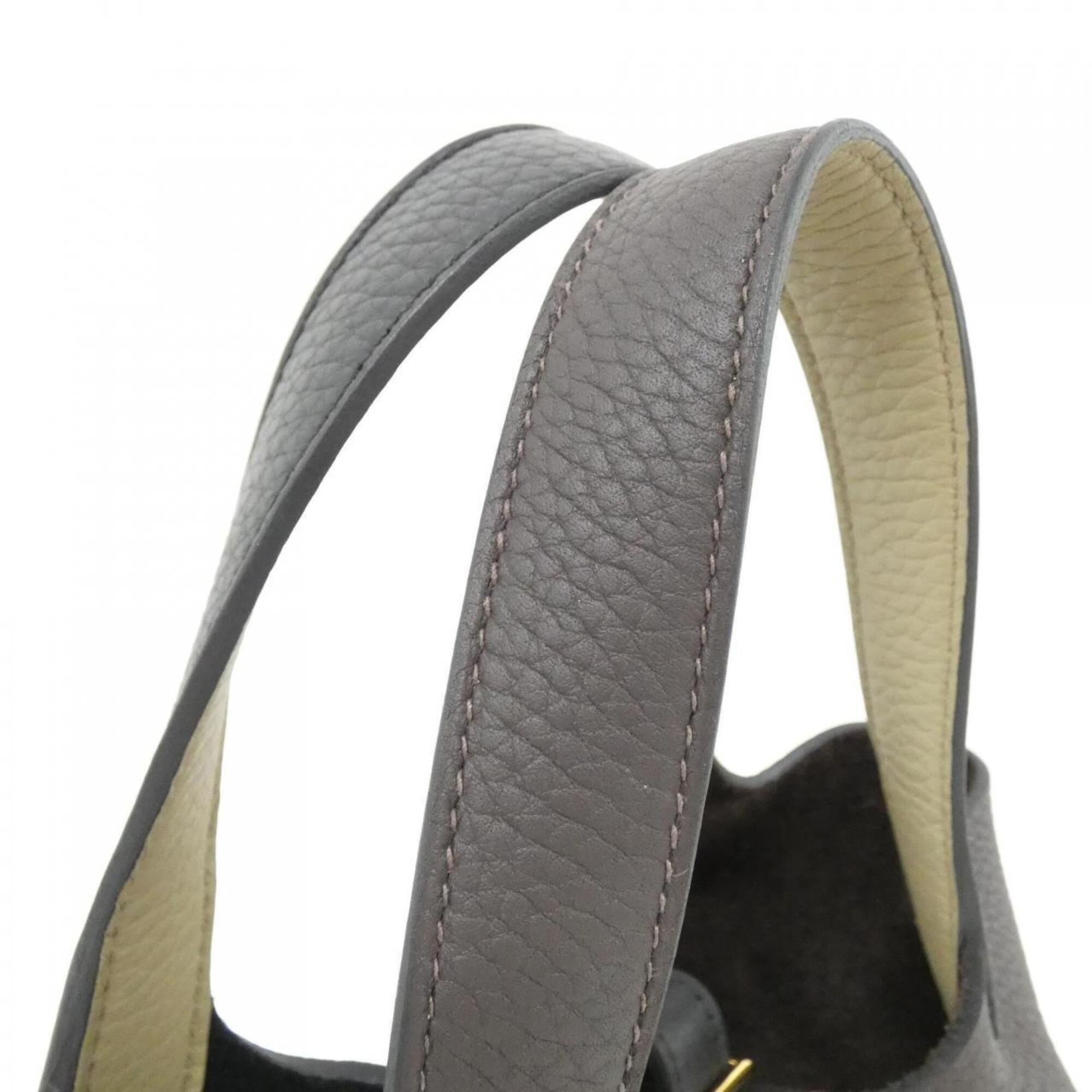 Hermes Black Taurillon Clemence Leather Handbag (Pre-Owned)