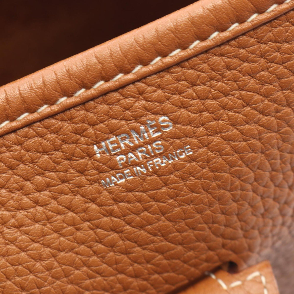 Hermes Brown Taurillon Clemence Leather Handbag Shoulder Bag (Pre-Owned)