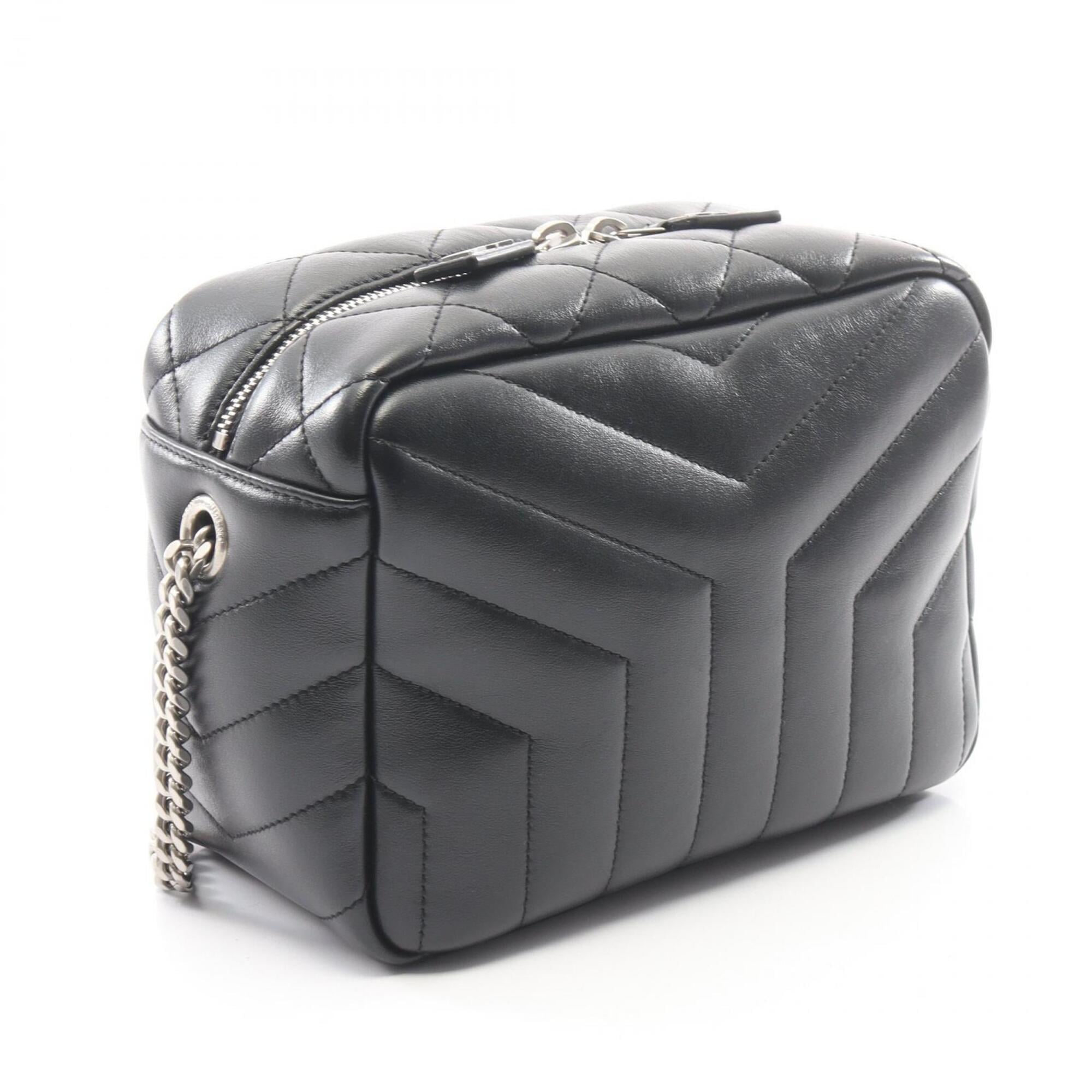 Yves Saint Laurent Black Leather Handbag Shoulder Bag (Pre-Owned)