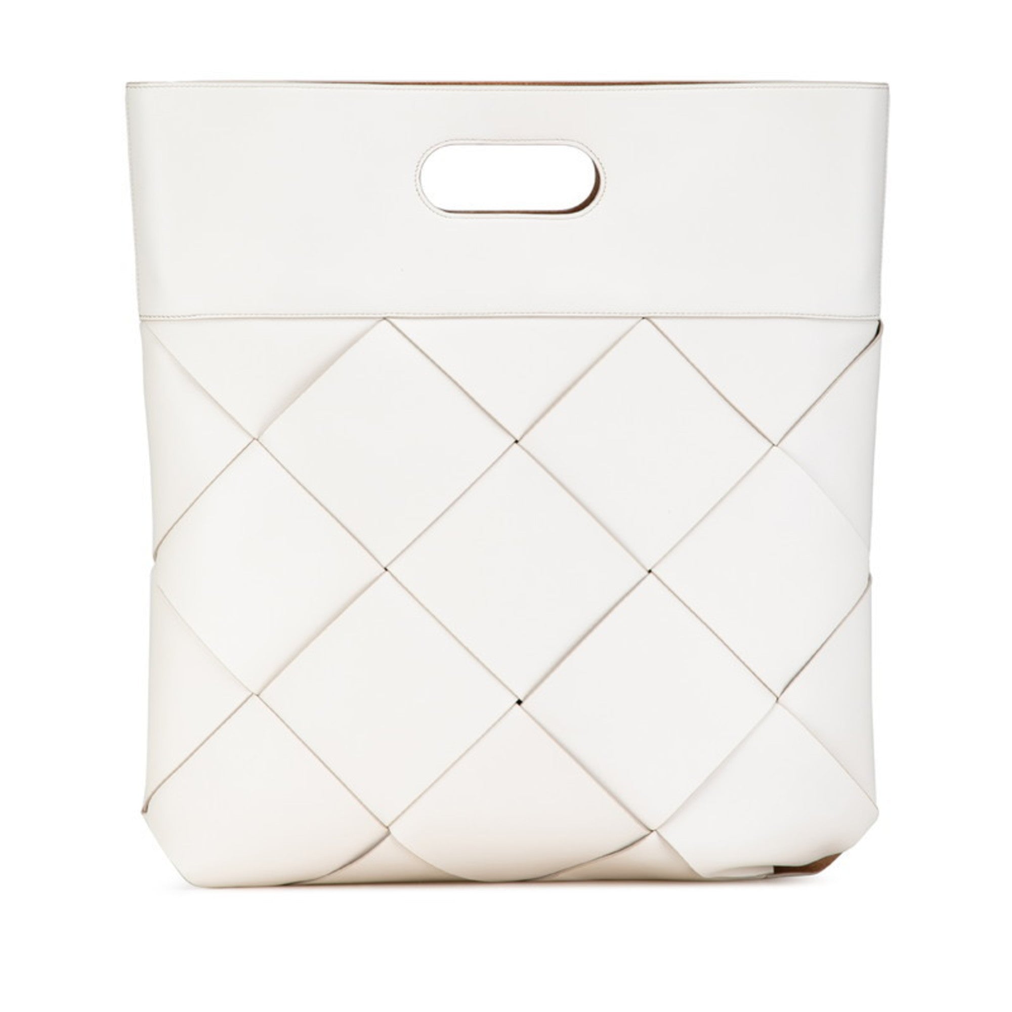 Bottega Veneta White Leather Handbag (Pre-Owned)