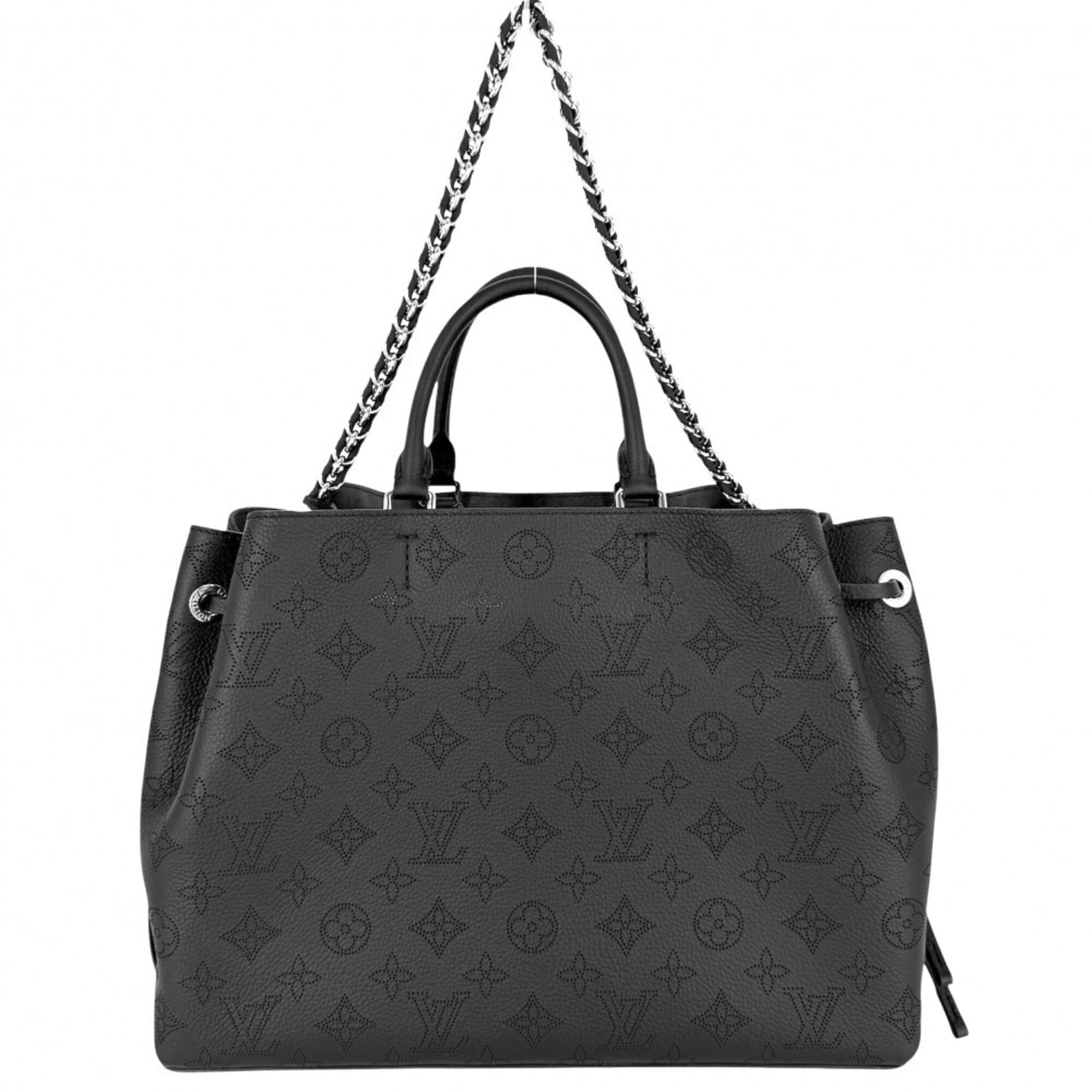 Louis Vuitton Noir Monogram Mahina Leather Handbag Shoulder Bag (Pre-Owned)