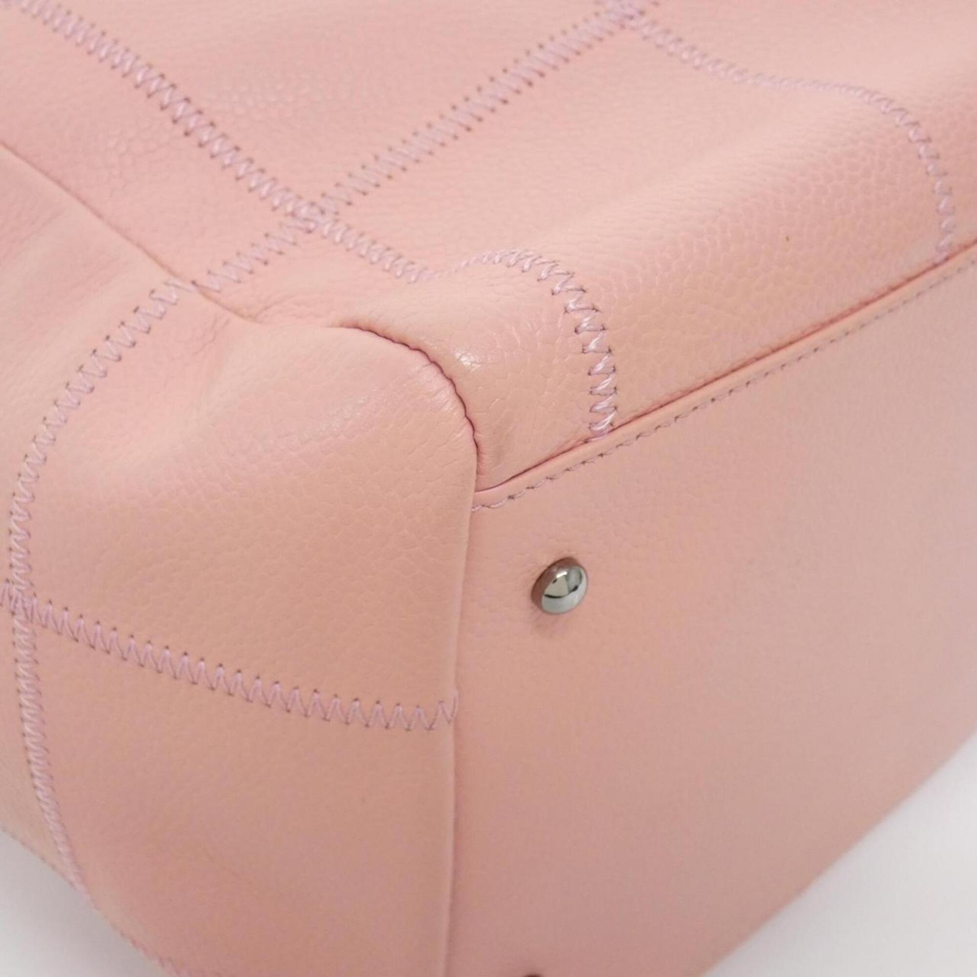 Chanel Pink Grained Calfskin Shoulder Bag (Pre-Owned)