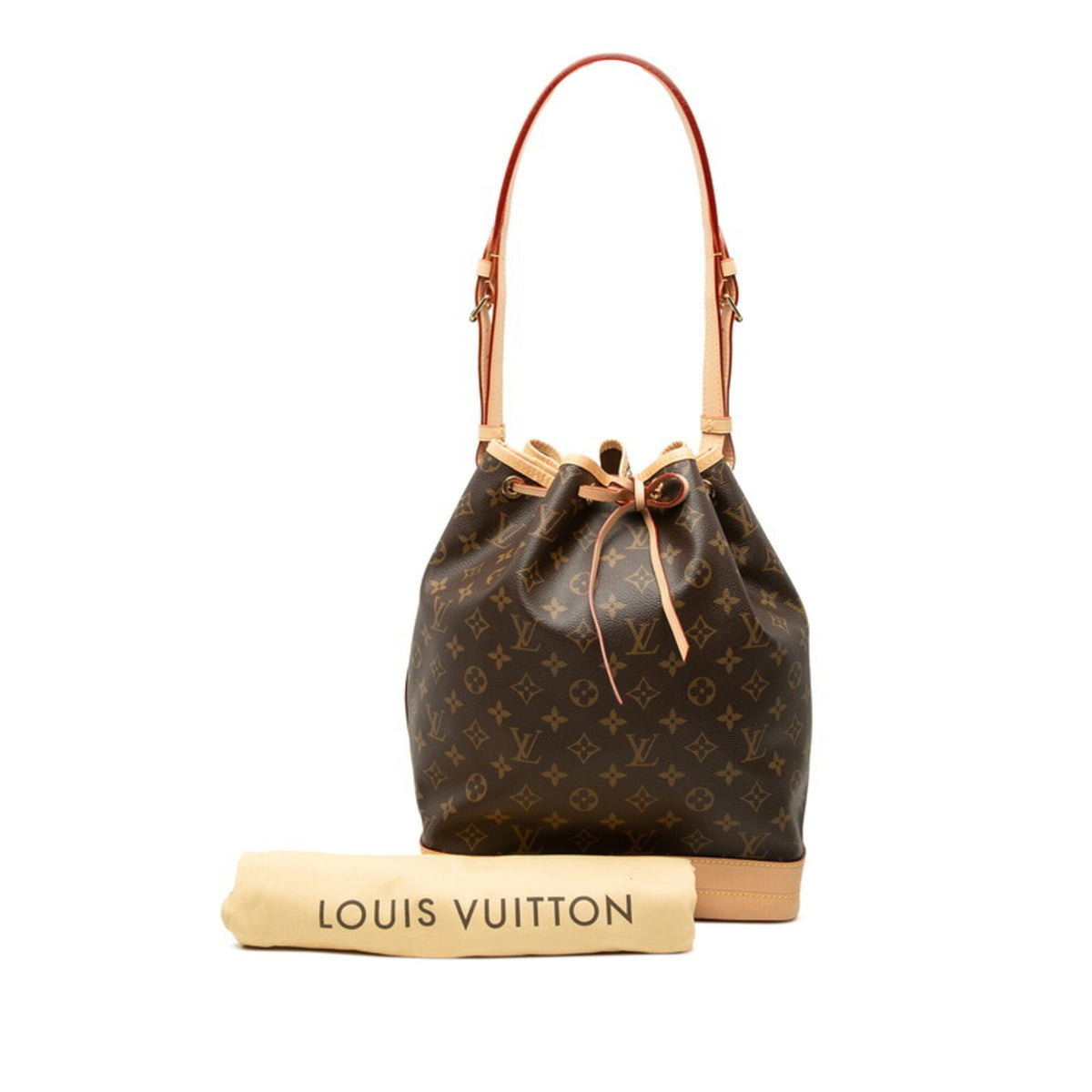 Louis Vuitton Beige Brown Pvc Leather Shoulder Bag Tote Bag (Pre-Owned)