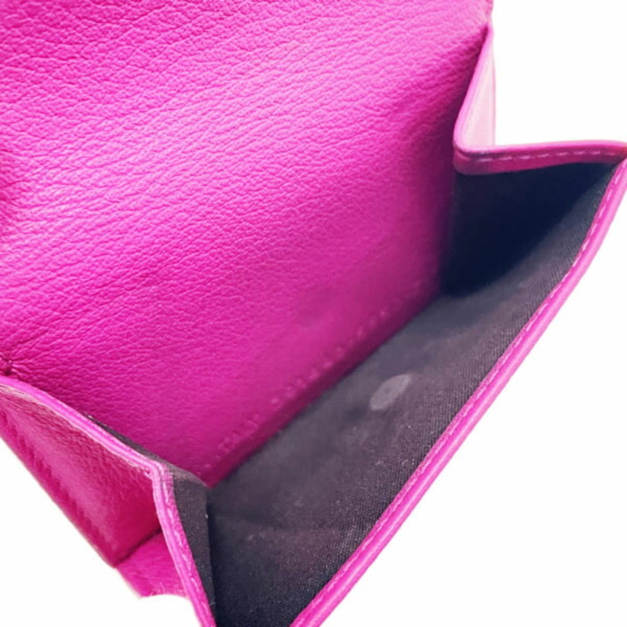 Balenciaga Pink Leather Wallet (Tri-Fold) (Pre-Owned)