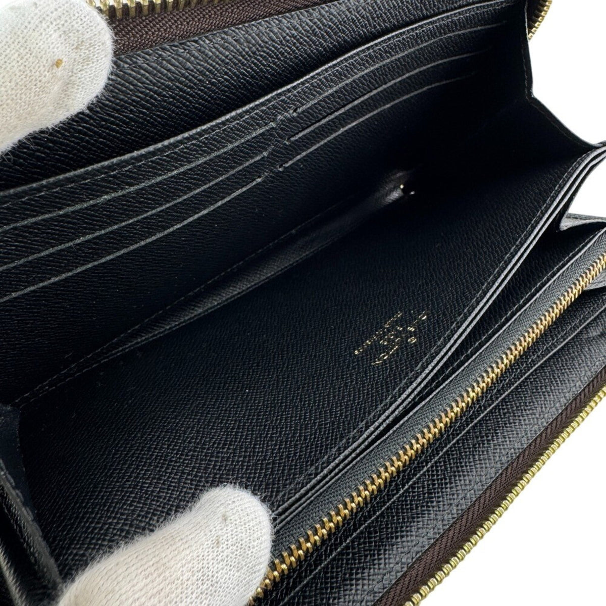 Louis Vuitton Brown Leather Long Wallet (Bi-Fold) (Pre-Owned)