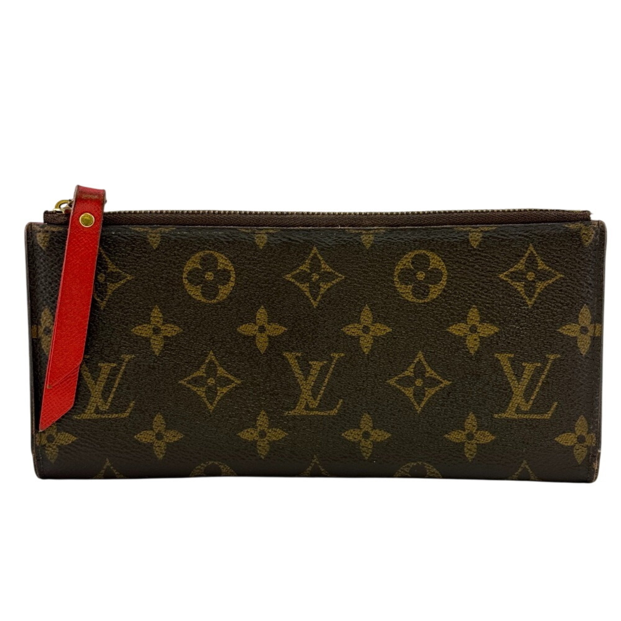 Louis Vuitton Monogram Brown Coquelicots Monogram Monogram Long Wallet (Bi-Fold) (Pre-Owned)