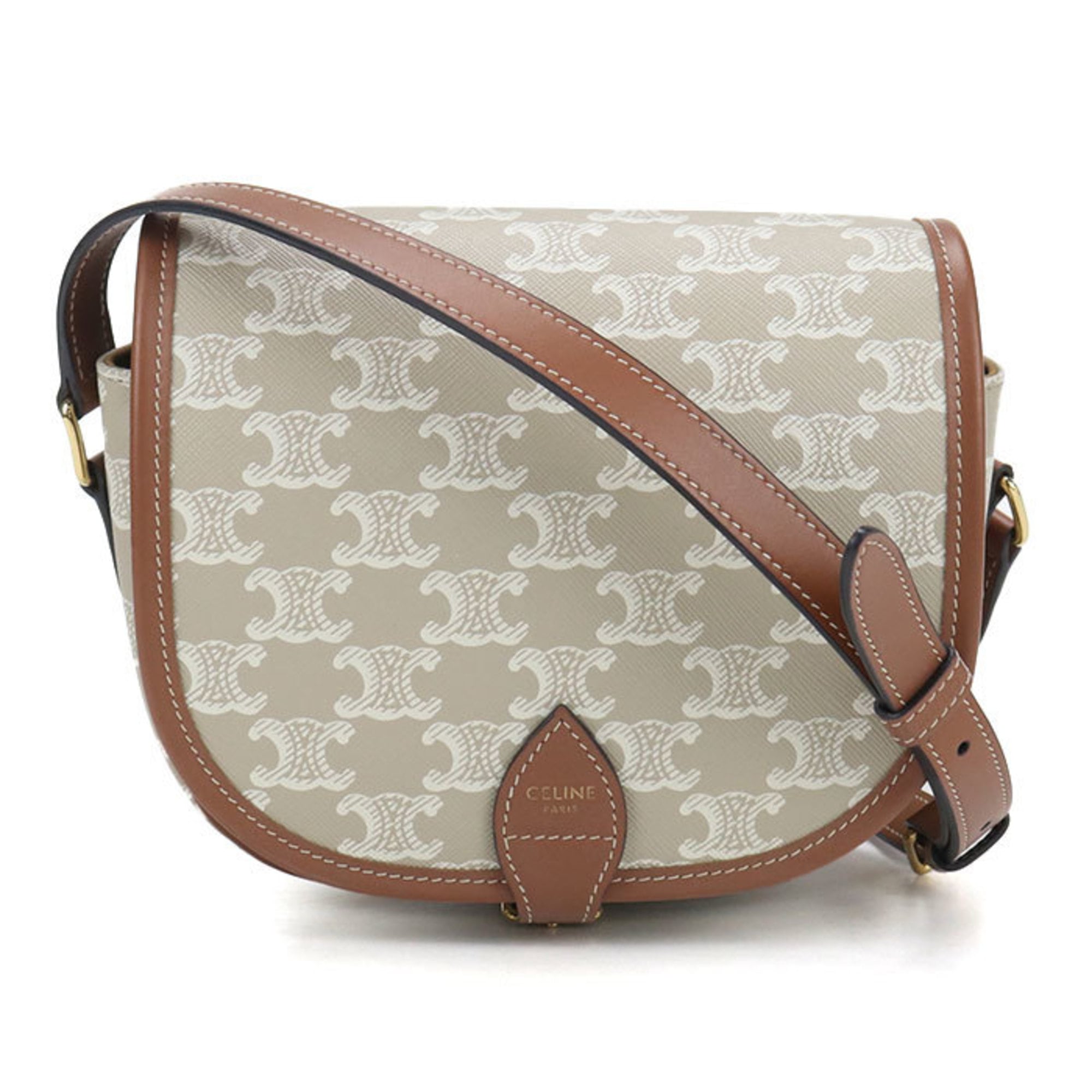 Celine Beige Pvc Leather Shoulder Bag (Pre-Owned)