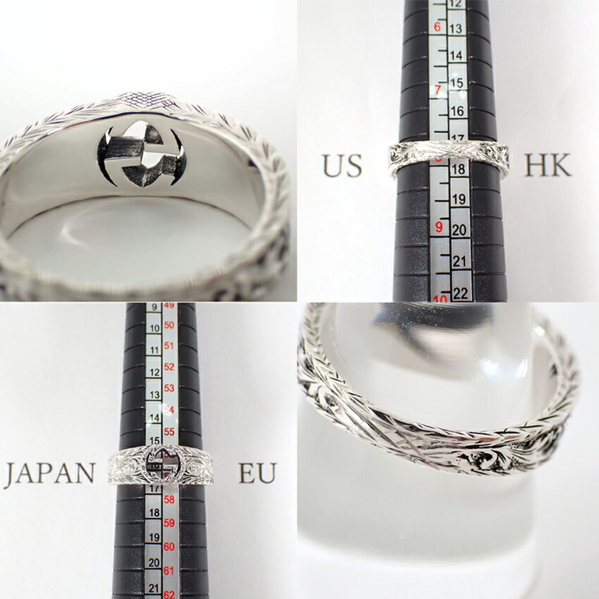 Gucci Sterling Silver 925 Band Ring (Pre-Owned)