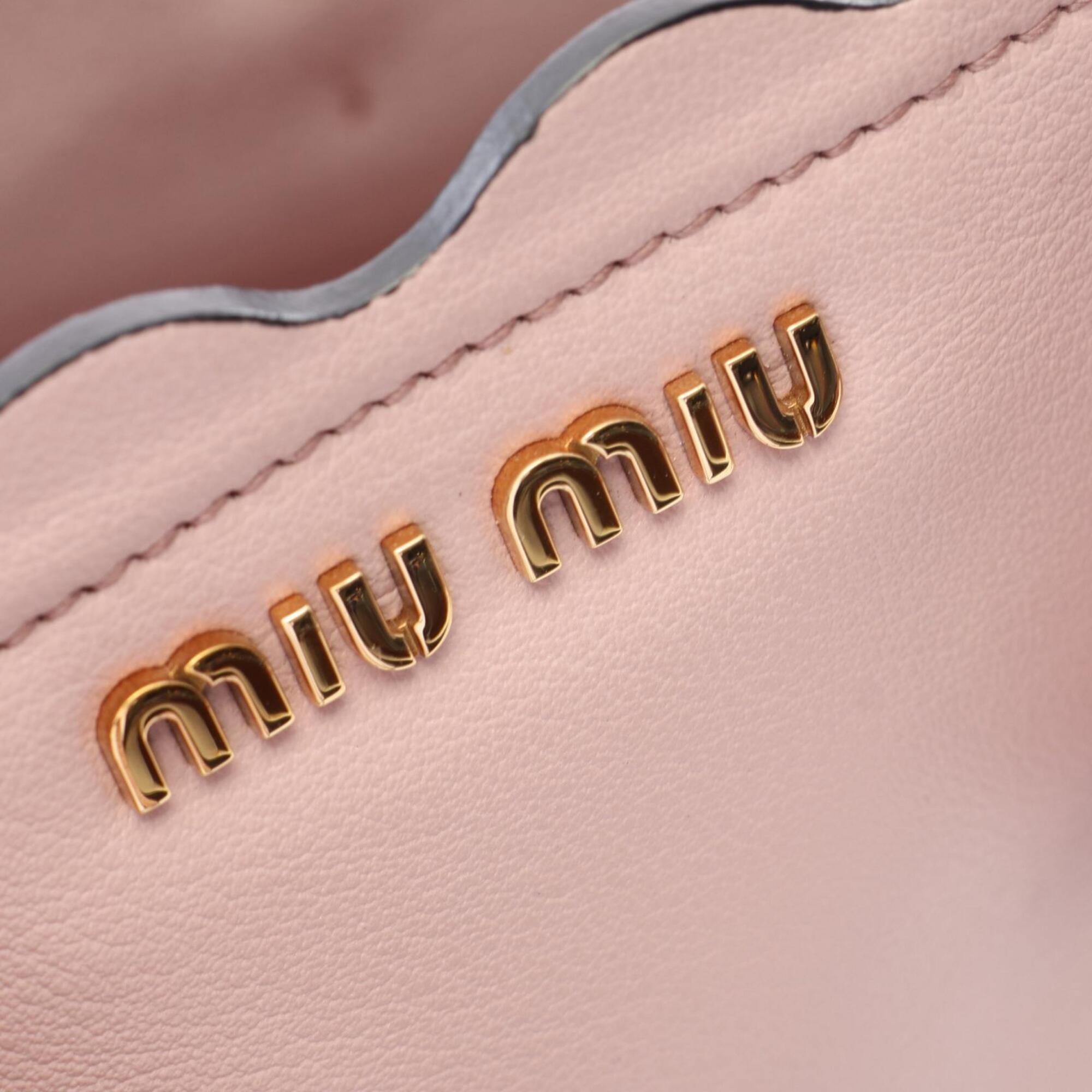 Miu Miu Pink Leather Handbag Pouch Tote Bag (Pre-Owned)