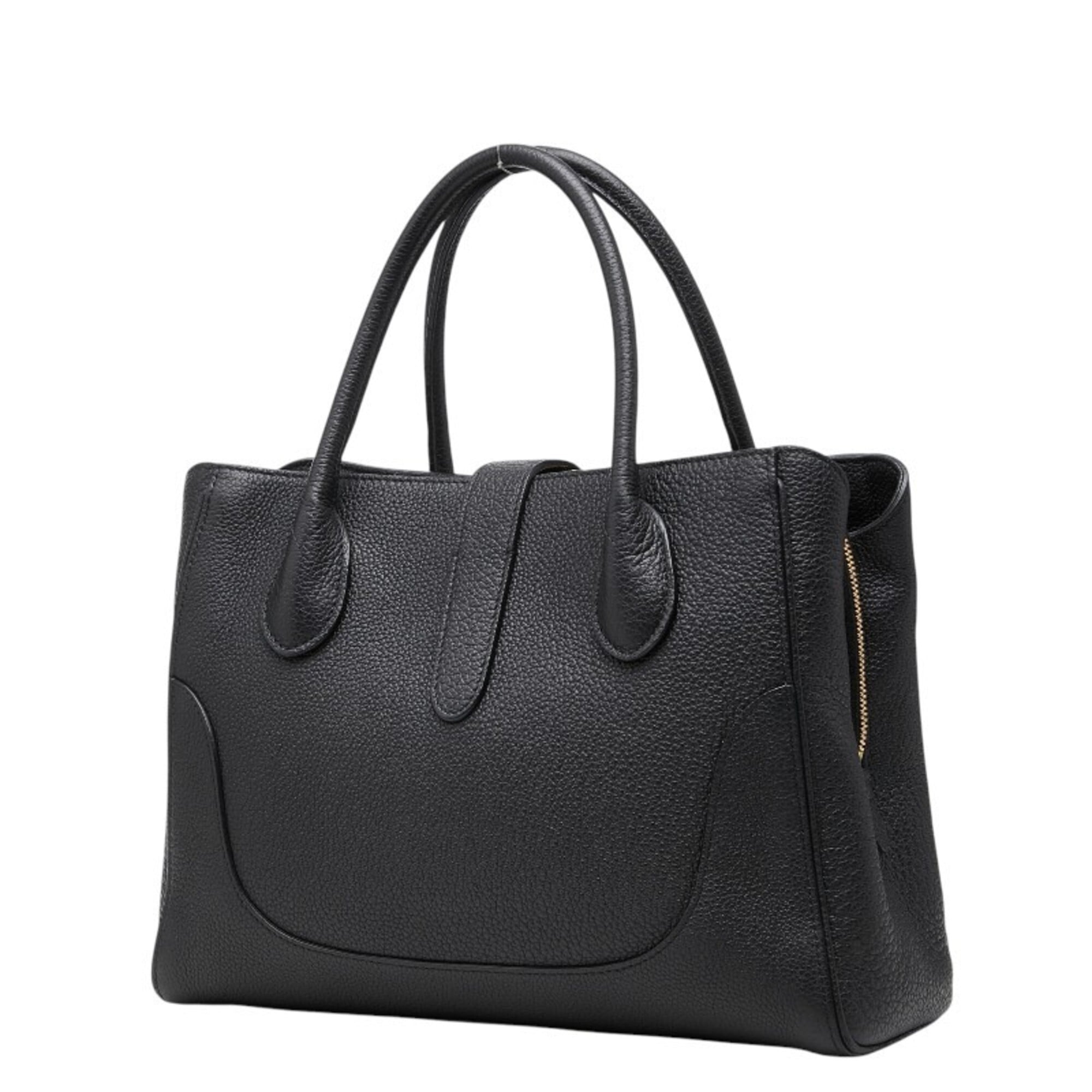 Gucci Black Leather Handbag Shoulder Bag (Pre-Owned)