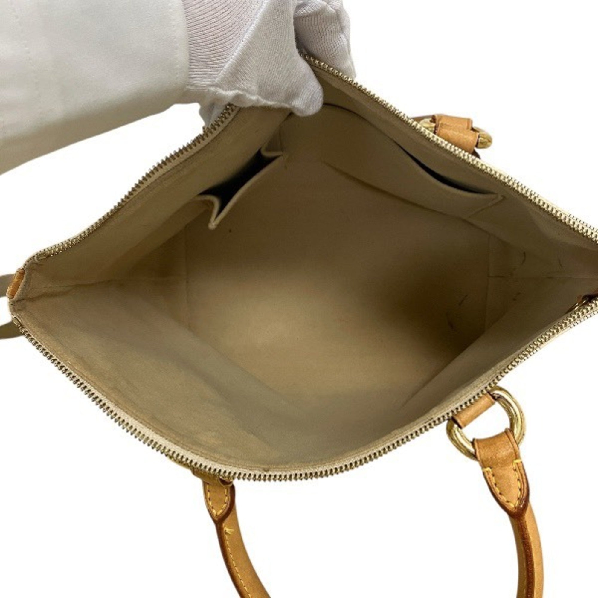 Louis Vuitton White Handbag Tote Bag (Pre-Owned)