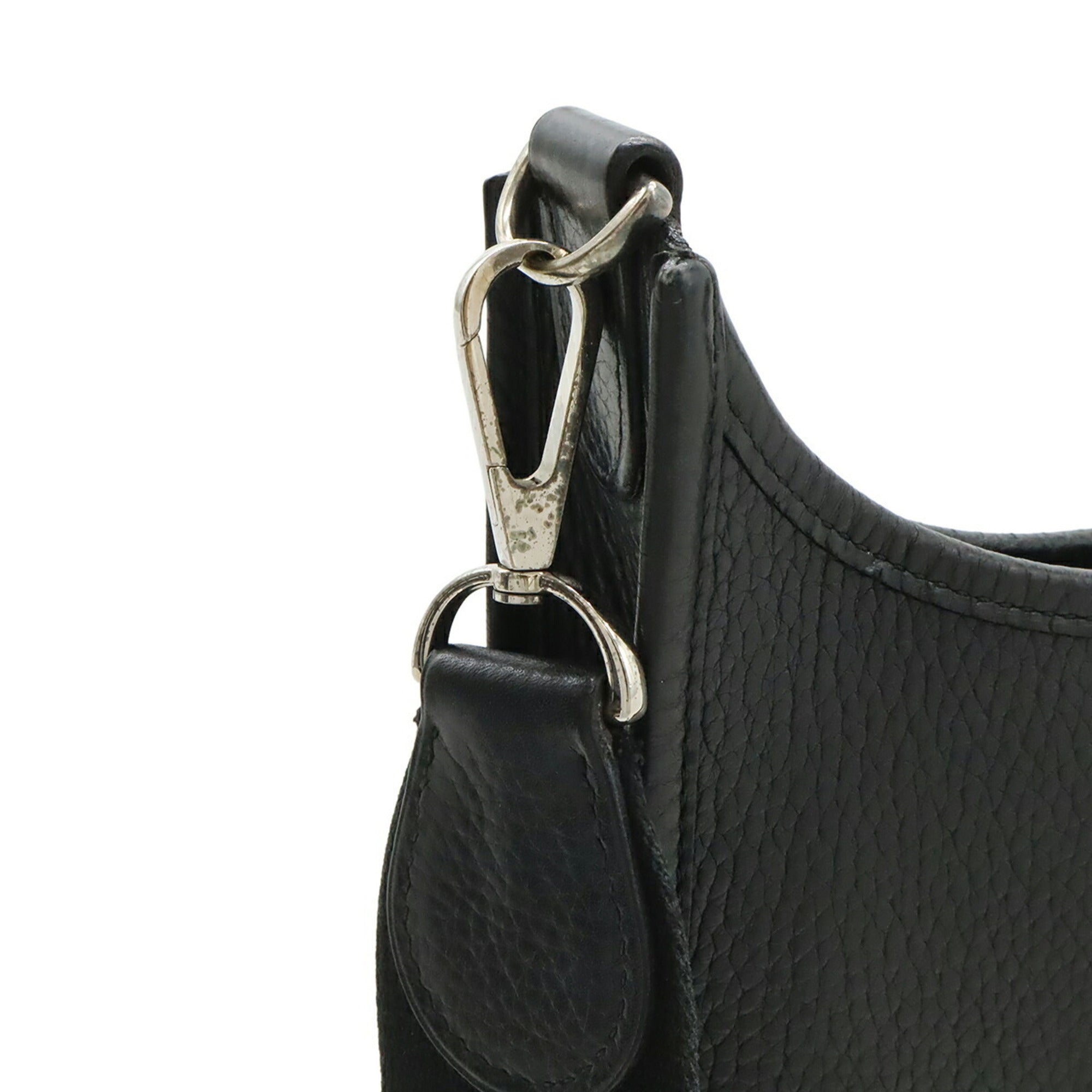 Hermes Black Taurillon Clemence Leather Shoulder Bag (Pre-Owned)