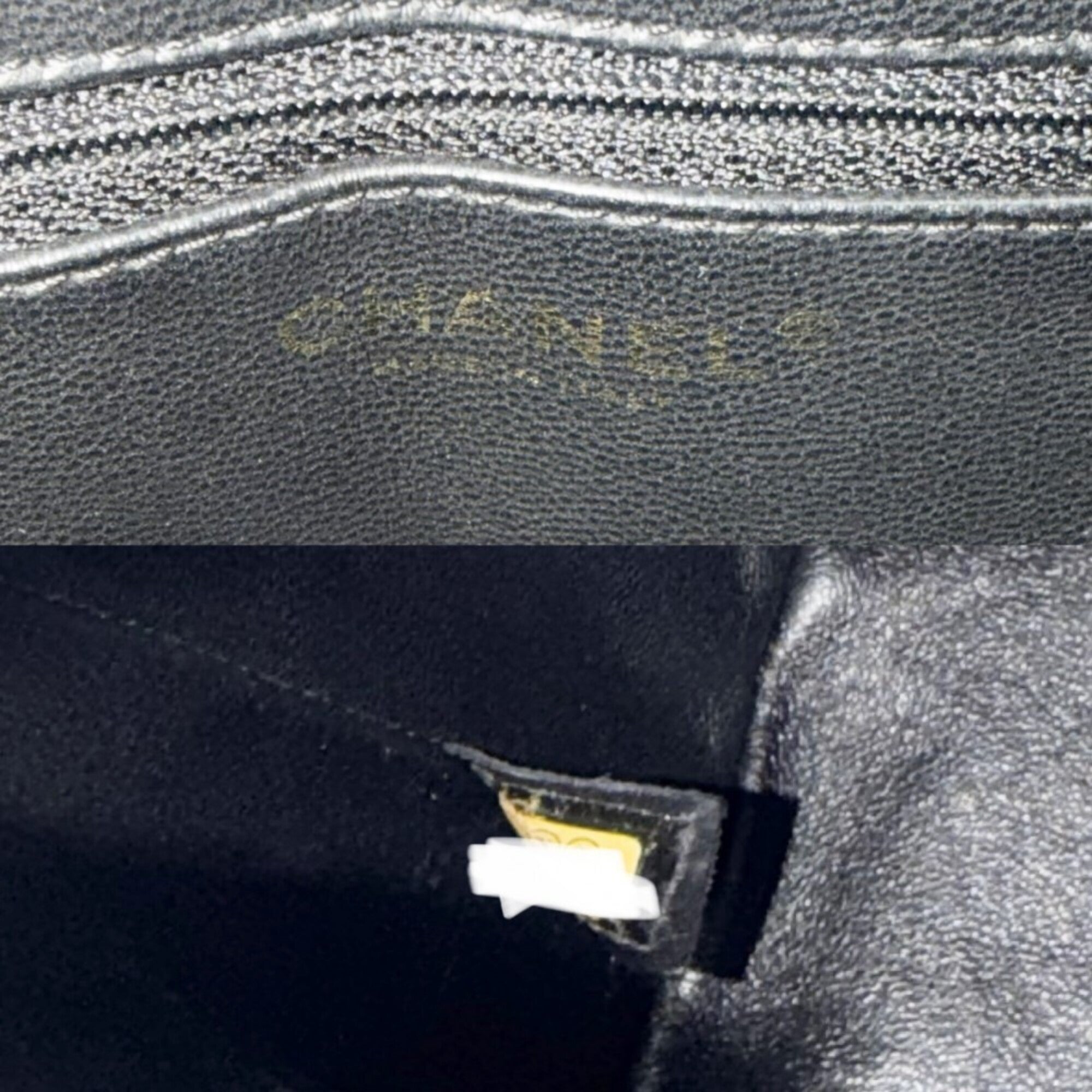 Chanel Matelasse Black Grained Calfskin Handbag Tote Bag (Pre-Owned)