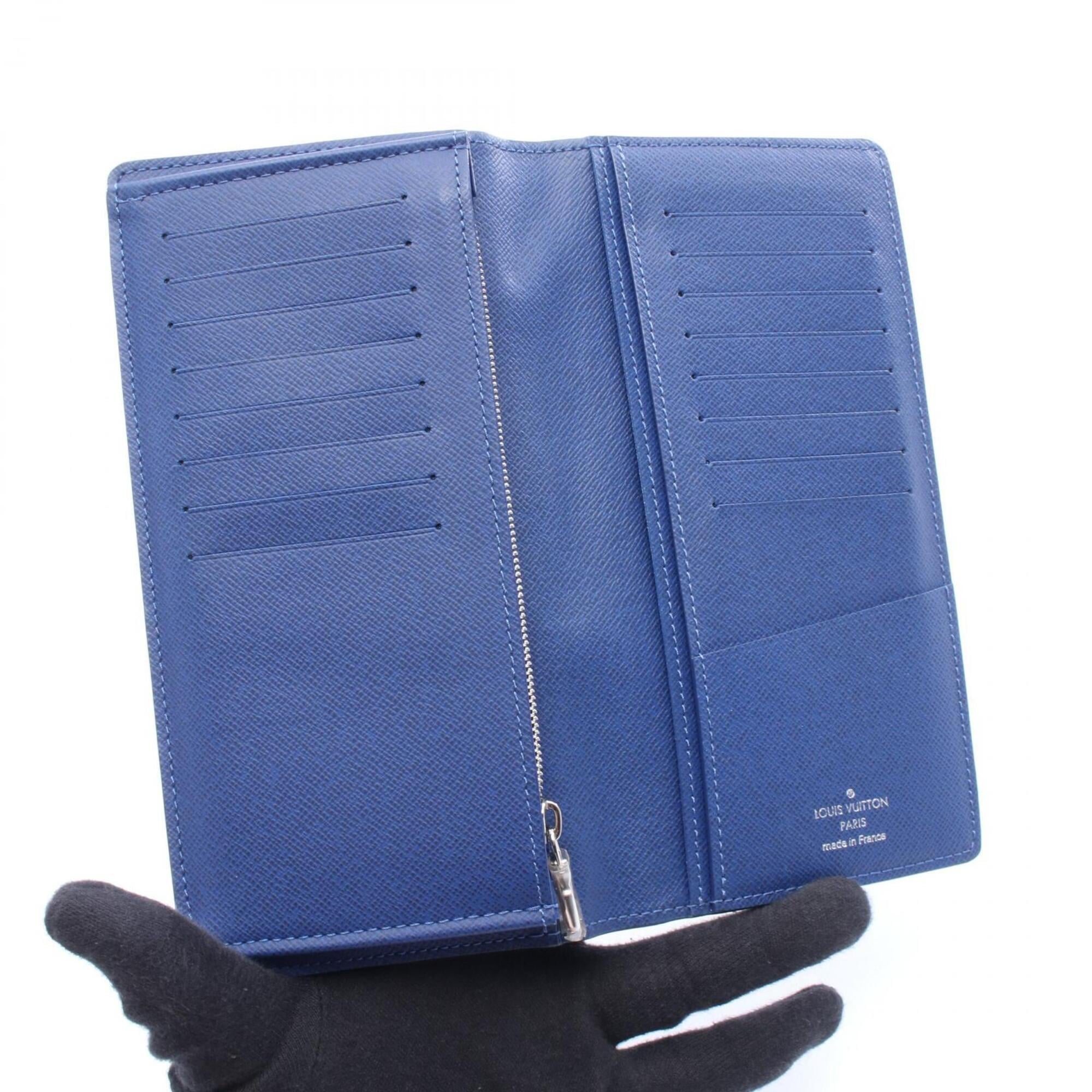 Louis Vuitton Taigarama Blue Cobalt Taigarama Long Wallet (Bi-Fold) (Pre-Owned)