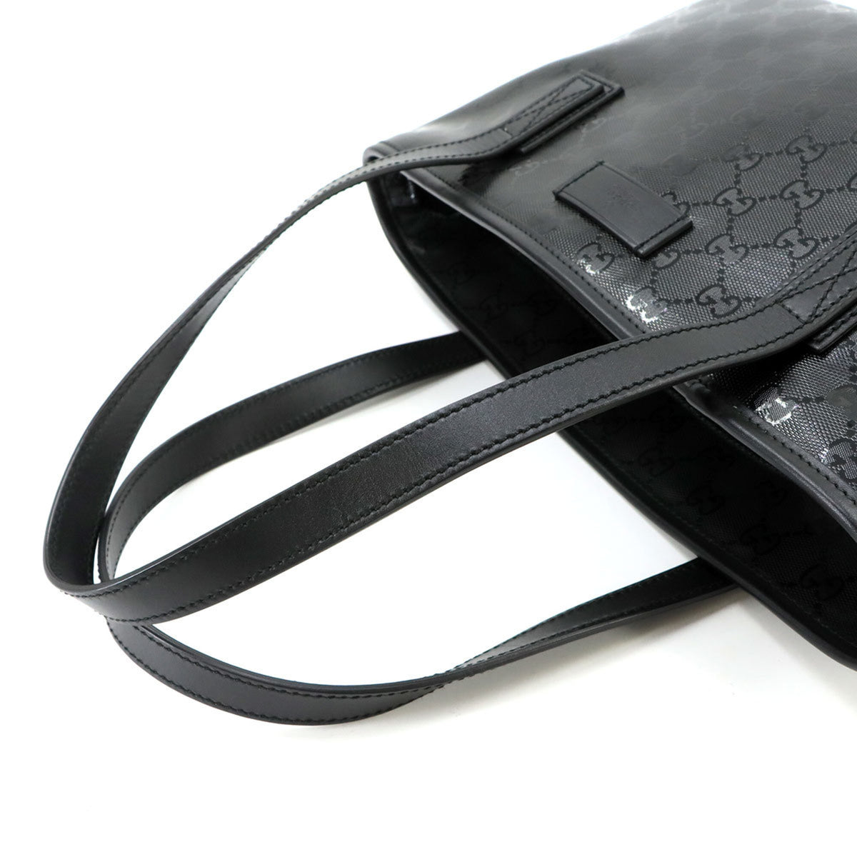 Gucci Black Pvc Leather Handbag Tote Bag (Pre-Owned)