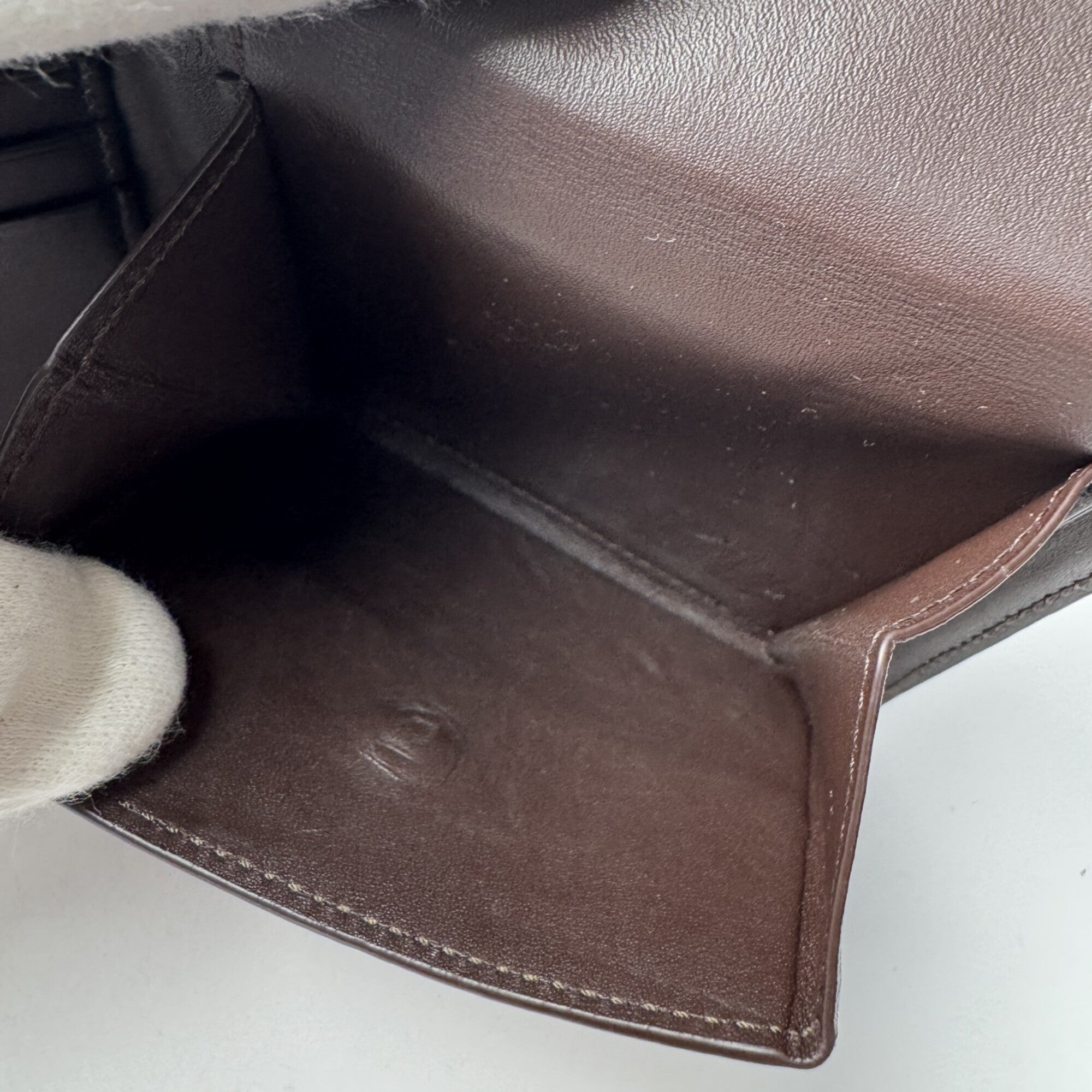Loewe Dark Brown Leather Wallet (Bi-Fold) (Pre-Owned)